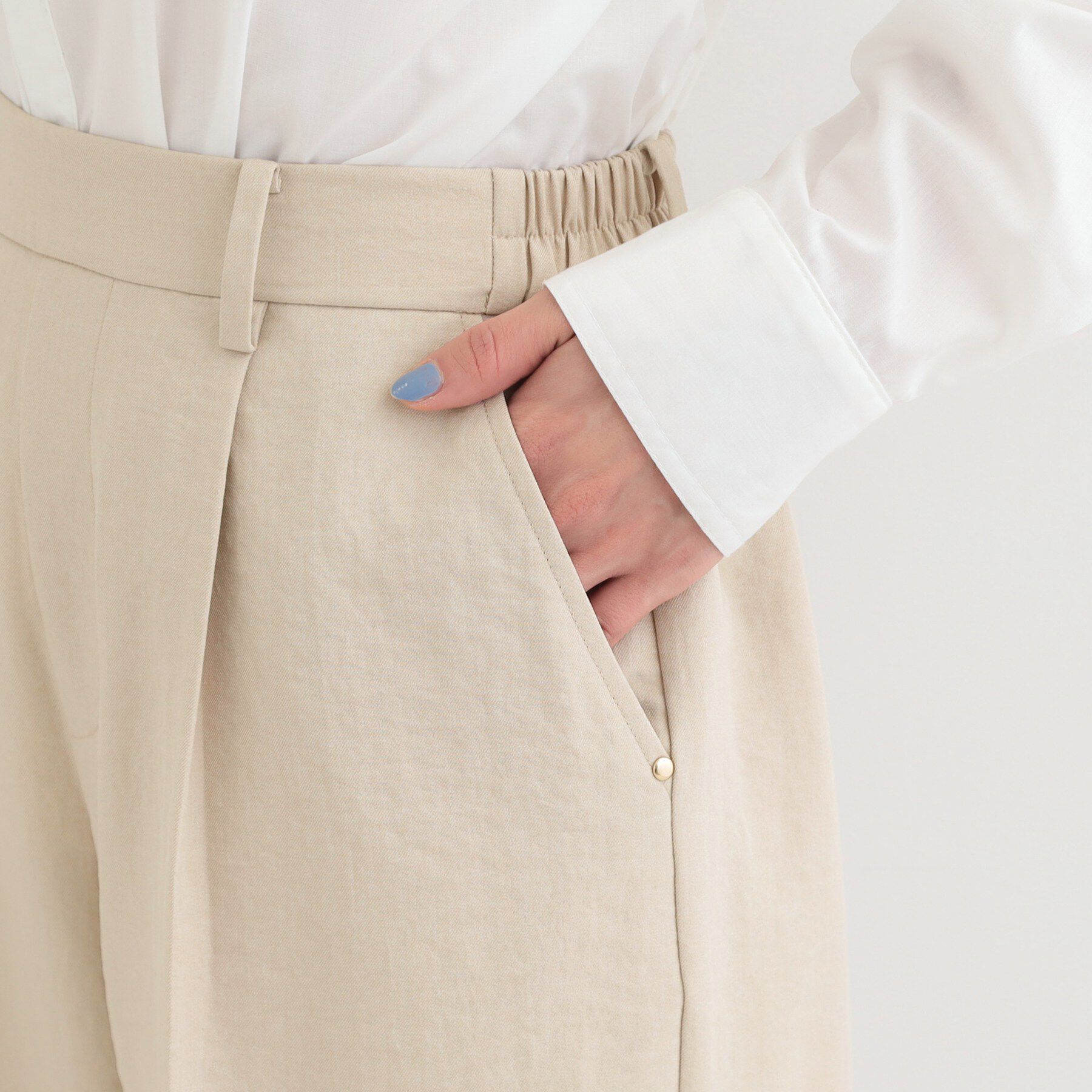 SHOO･LA･RUE「【洗濯機可/セットアップ可/SS-LL/UV】オンにもオフにも きれいに見えワイドパンツ」|その他|