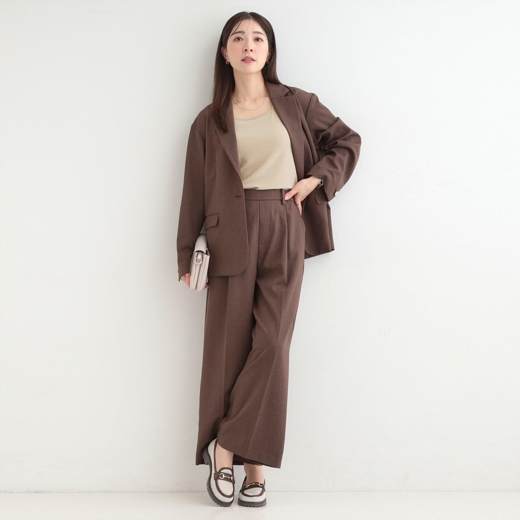 SHOO･LA･RUE「【洗濯機可/セットアップ可/SS-LL/UV】オンにもオフにも きれいに見えワイドパンツ」|その他|