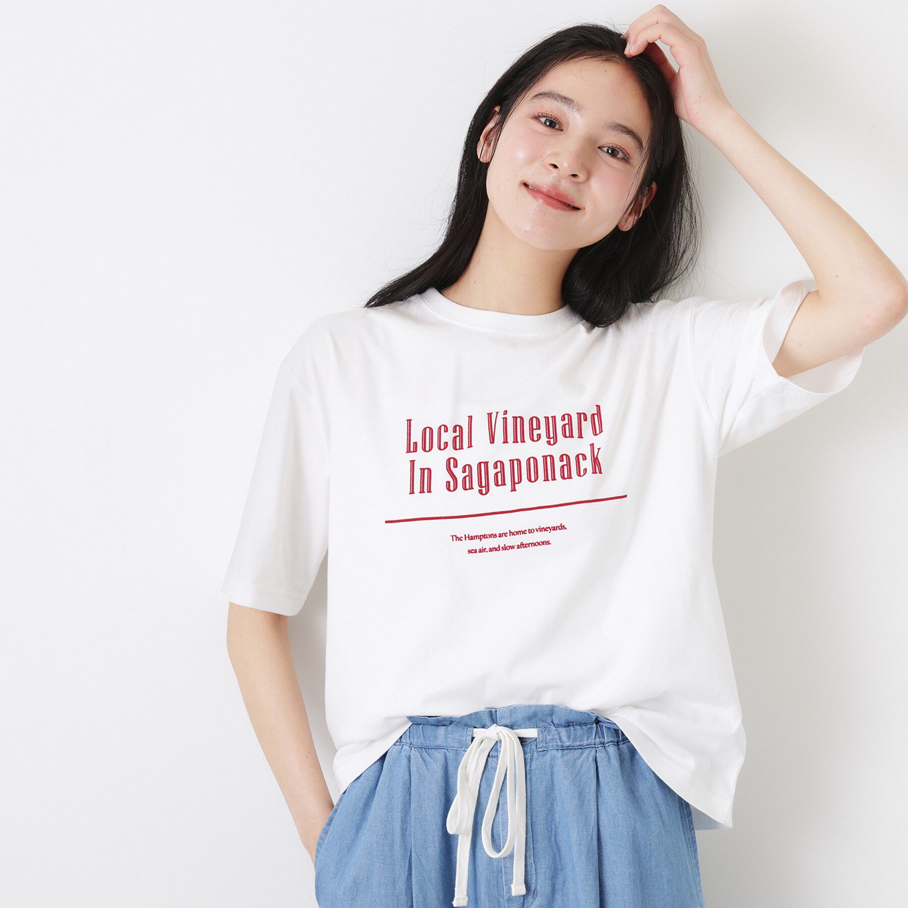 Dessin「【洗える】オーガニックコットンロゴTシャツ」|Tシャツ・カットソー|