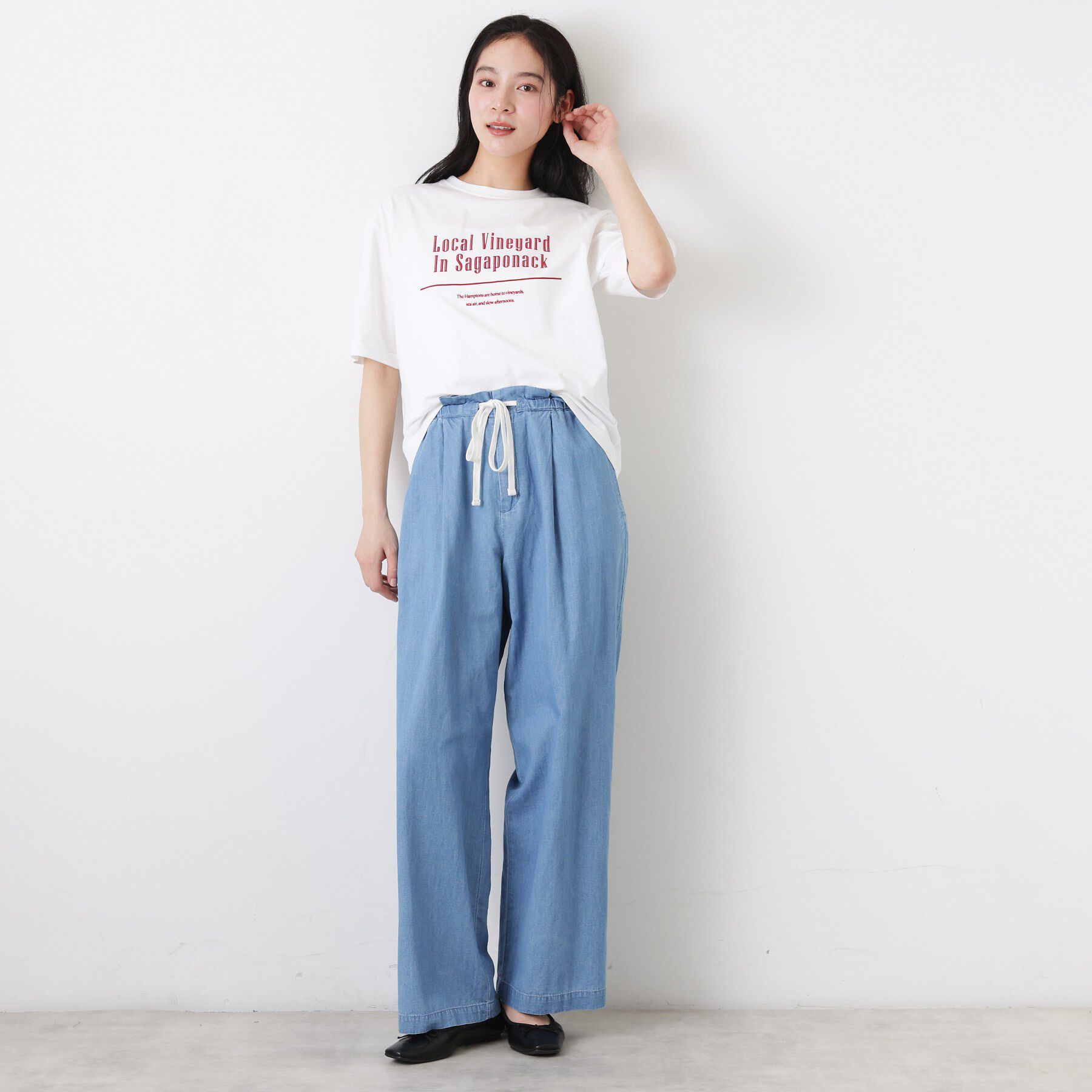 Dessin「【洗える】オーガニックコットンロゴTシャツ」|Tシャツ・カットソー|