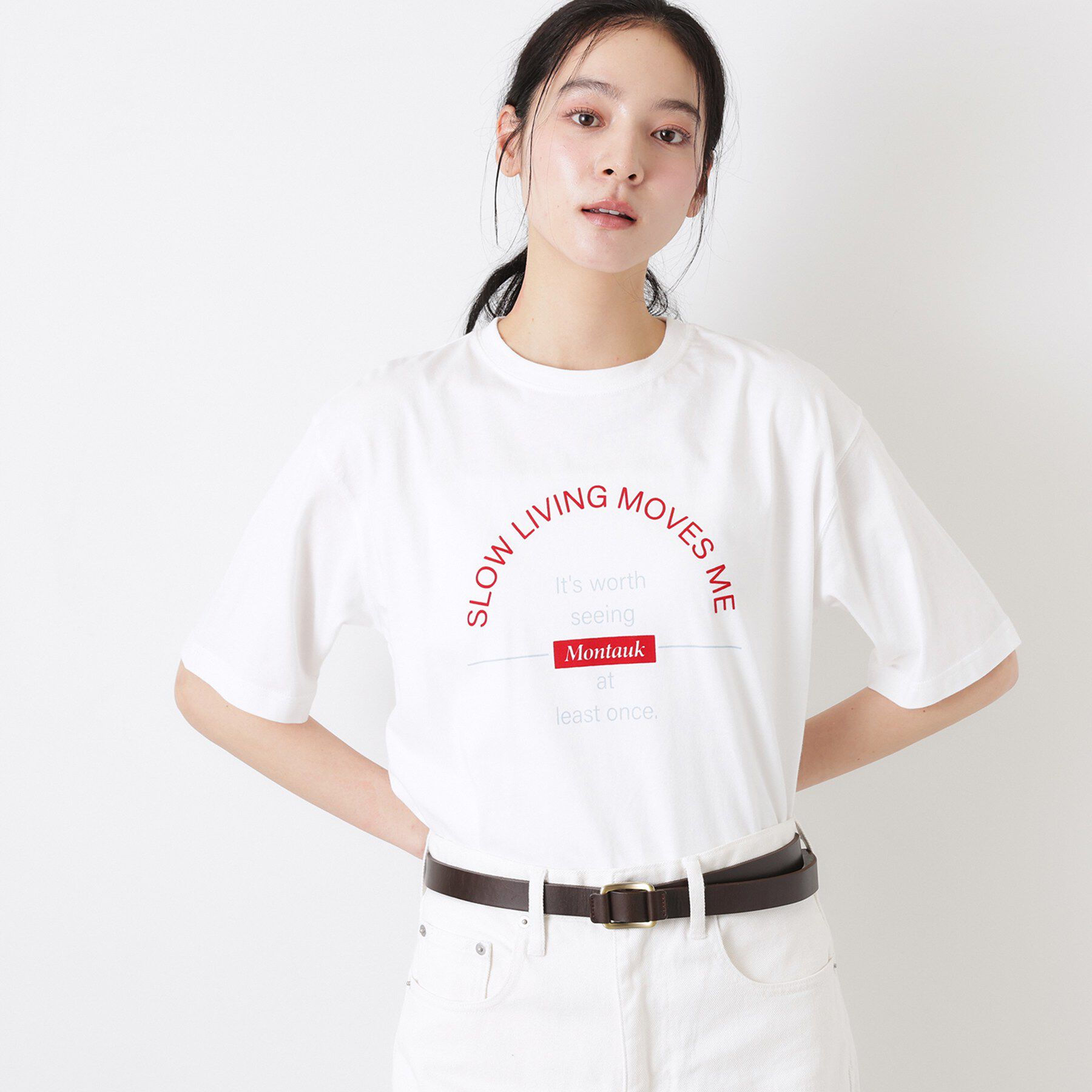 Dessin「【洗える】オーガニックコットンロゴTシャツ」|Tシャツ・カットソー|