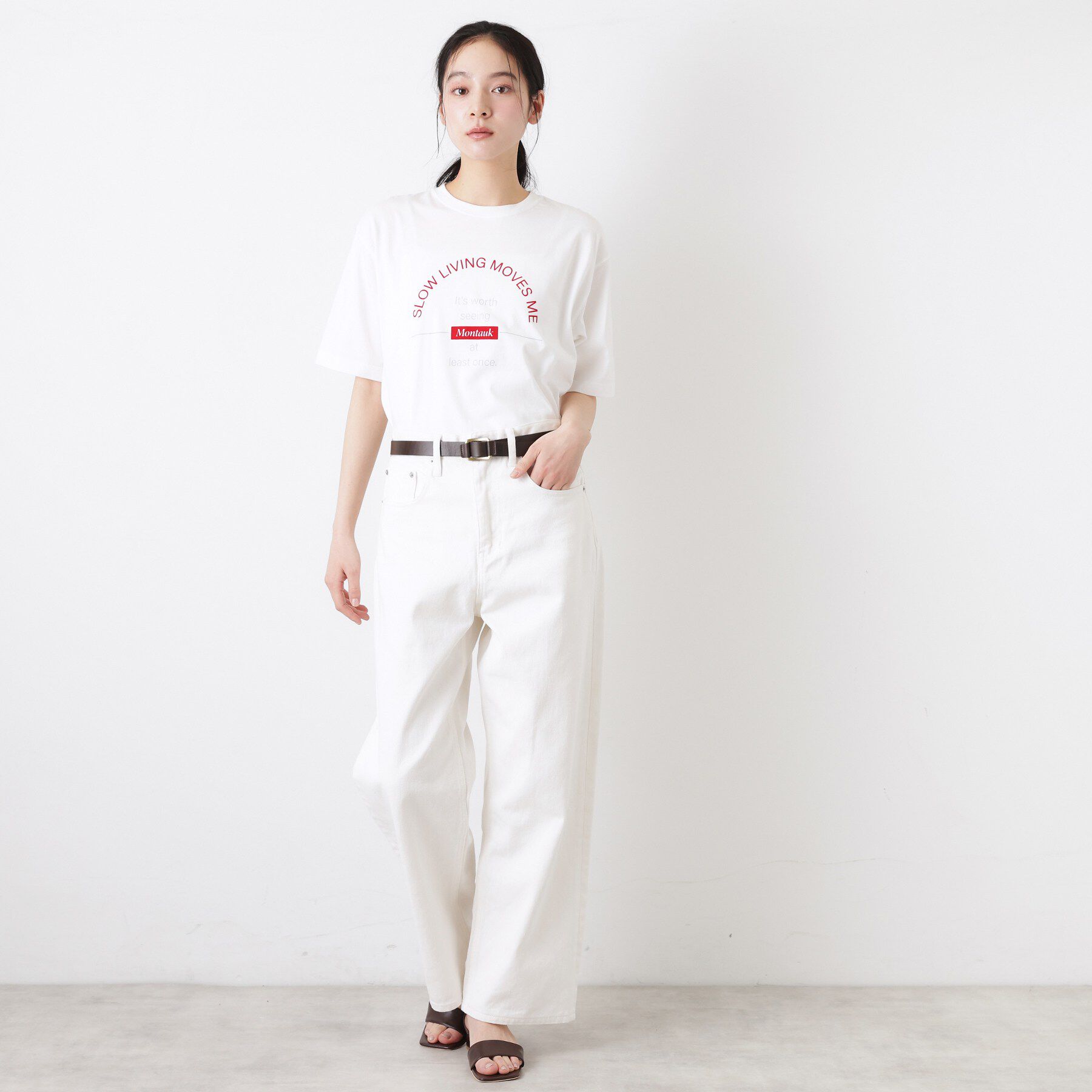 Dessin「【洗える】オーガニックコットンロゴTシャツ」|Tシャツ・カットソー|