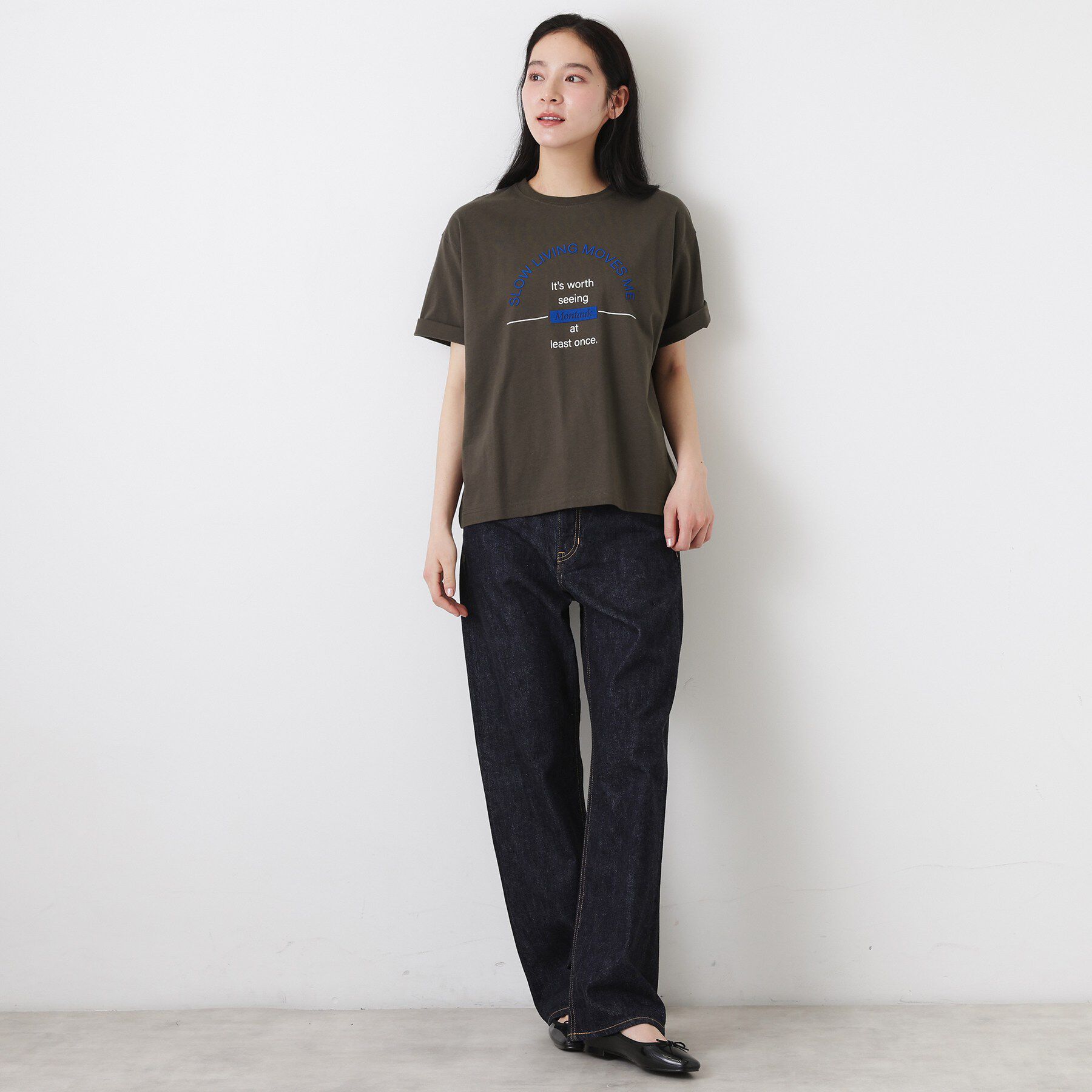 Dessin「【洗える】オーガニックコットンロゴTシャツ」|Tシャツ・カットソー|