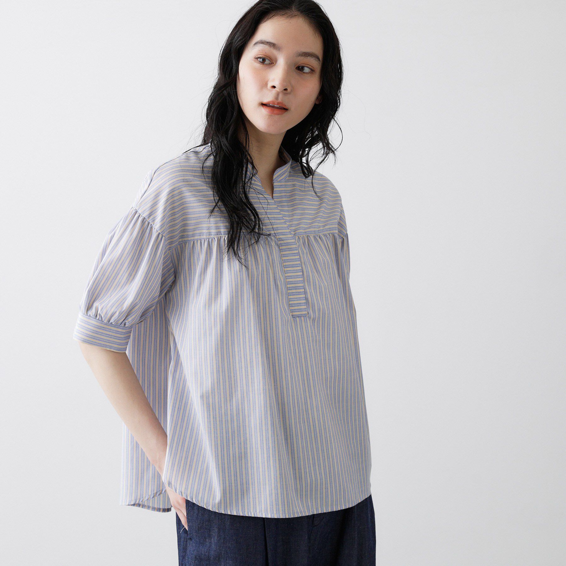 Dessin「ストライプスキッパーシャツ」|シャツ・ブラウス|