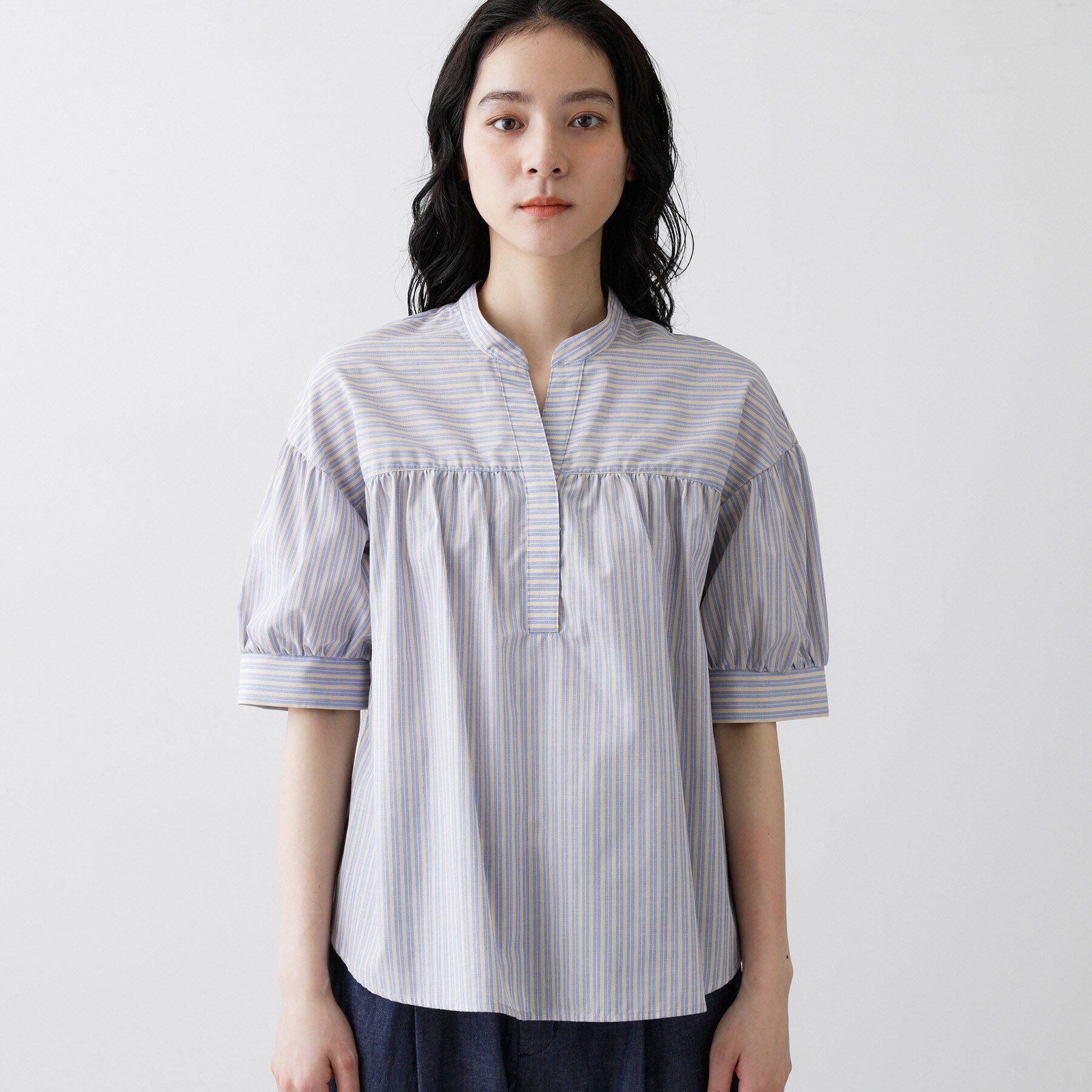 Dessin「ストライプスキッパーシャツ」|シャツ・ブラウス|