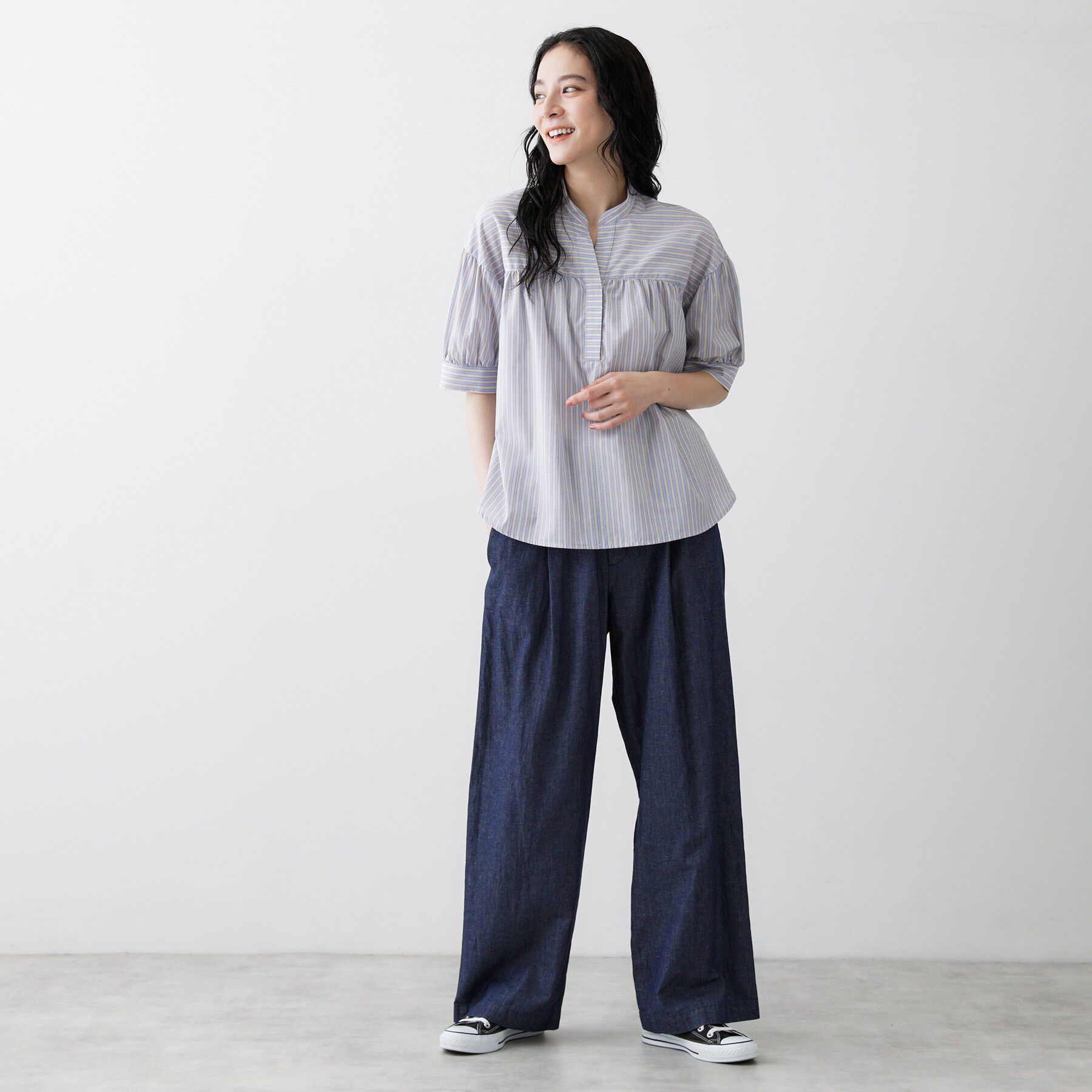 Dessin「ストライプスキッパーシャツ」|シャツ・ブラウス|