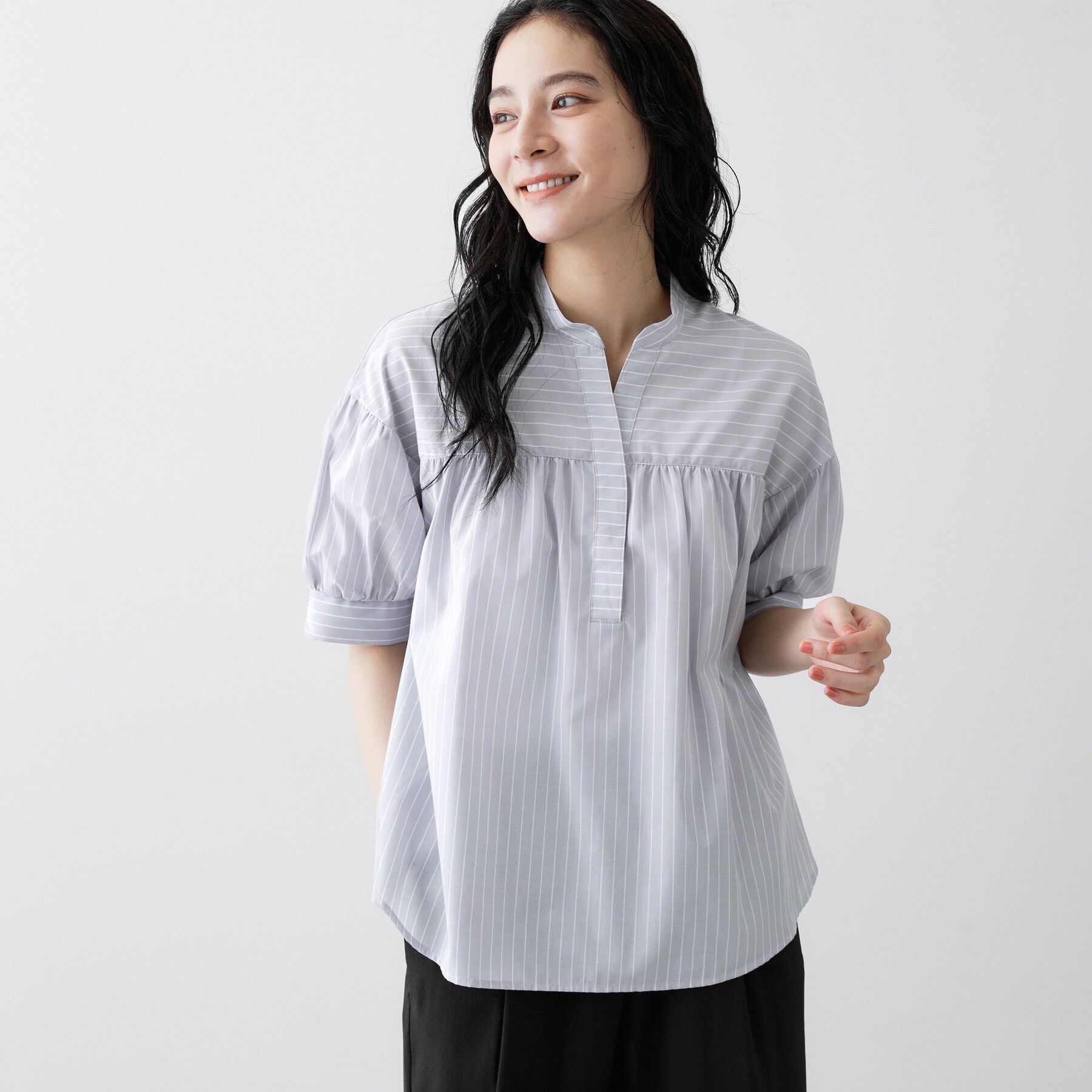 Dessin「ストライプスキッパーシャツ」|シャツ・ブラウス|