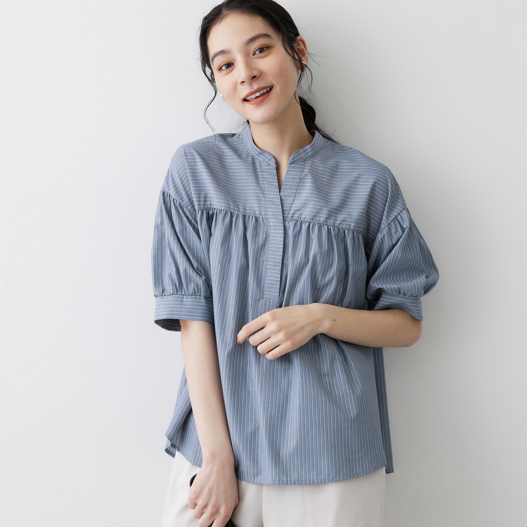 Dessin「ストライプスキッパーシャツ」|シャツ・ブラウス|