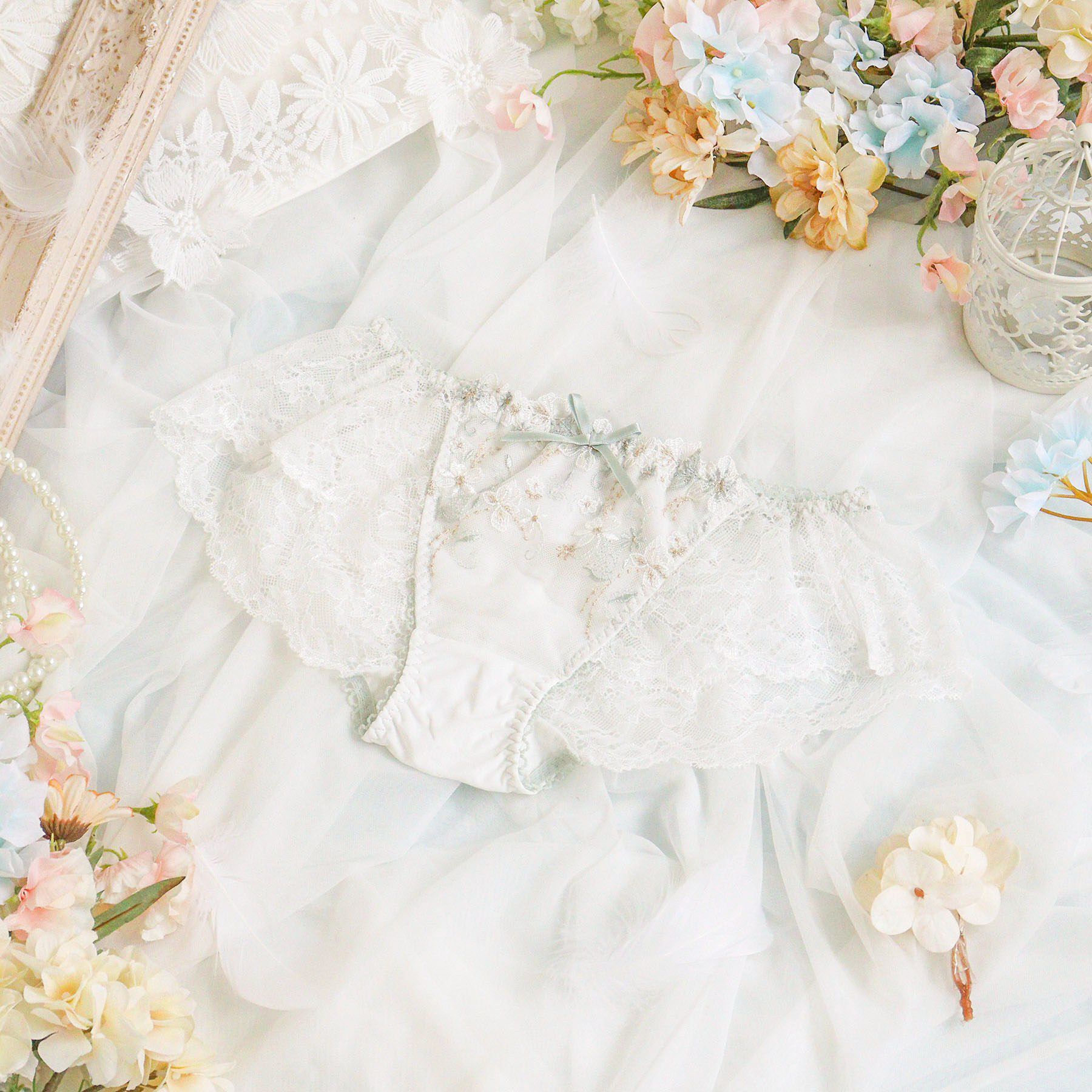 Risa Magli「フェナ レースショーツ」|インナー|ホワイト(001)