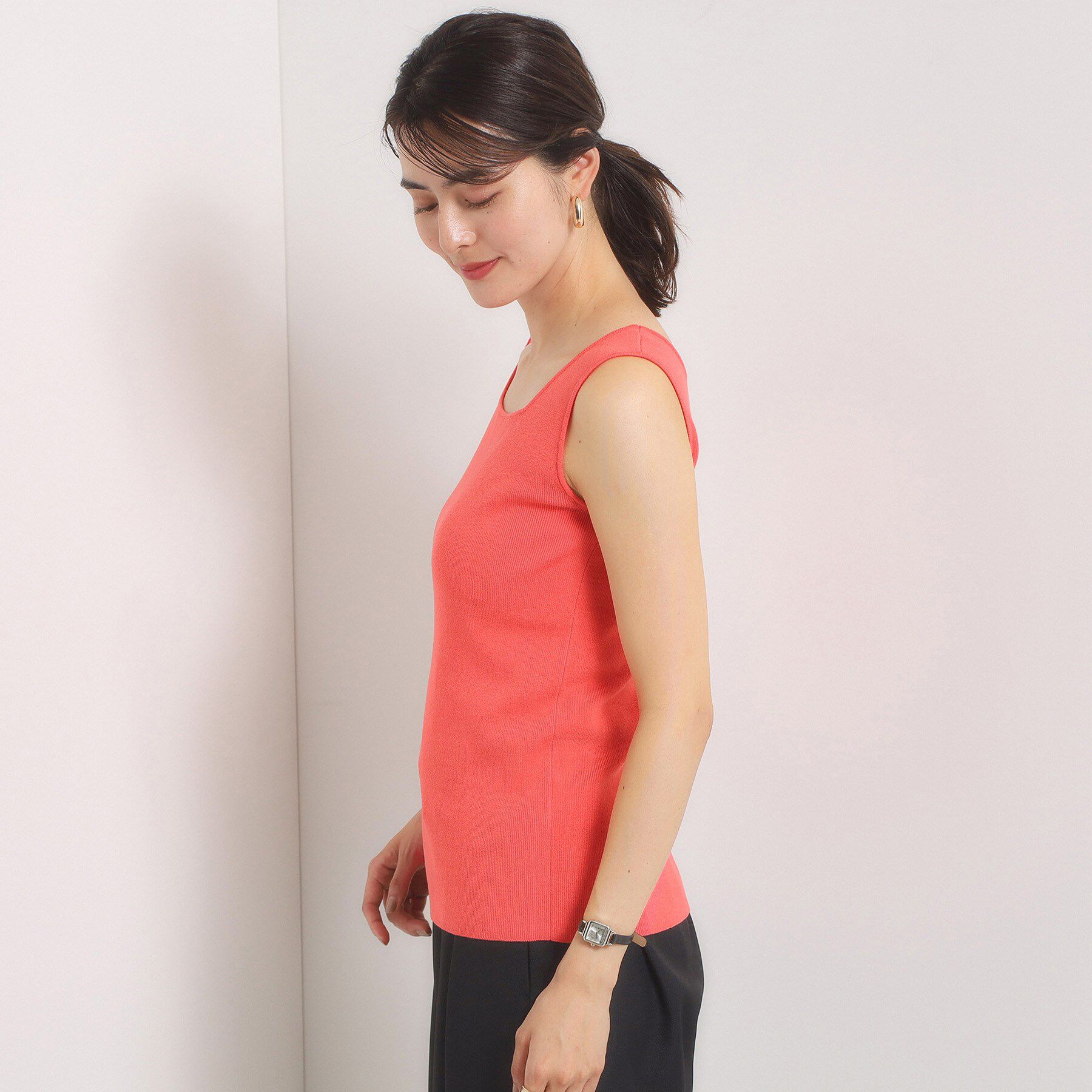 ITS&rsquo;DEMO「【手洗い可】ニットスクエアタンク」|キャミソール|