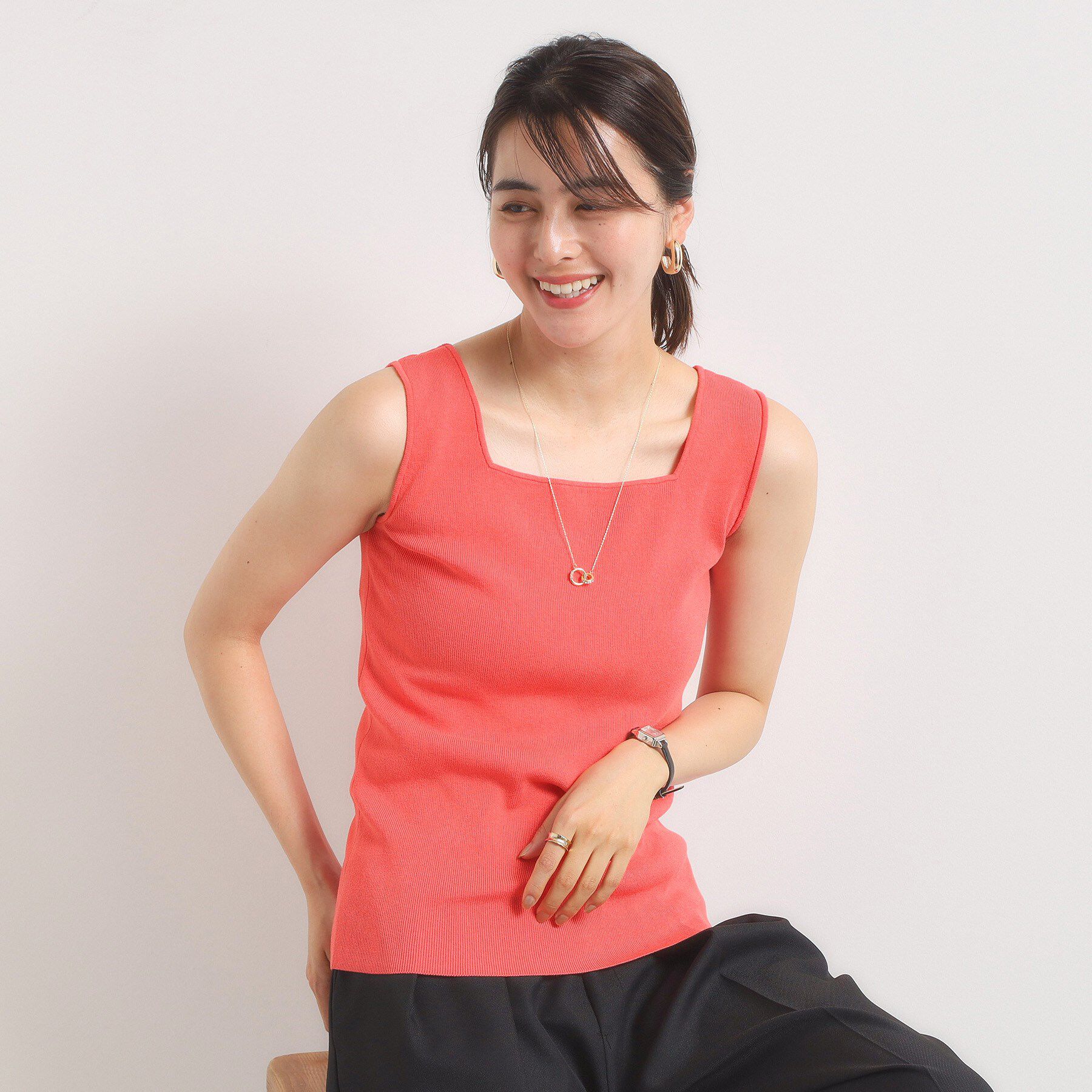 ITS&rsquo;DEMO「【手洗い可】ニットスクエアタンク」|キャミソール|