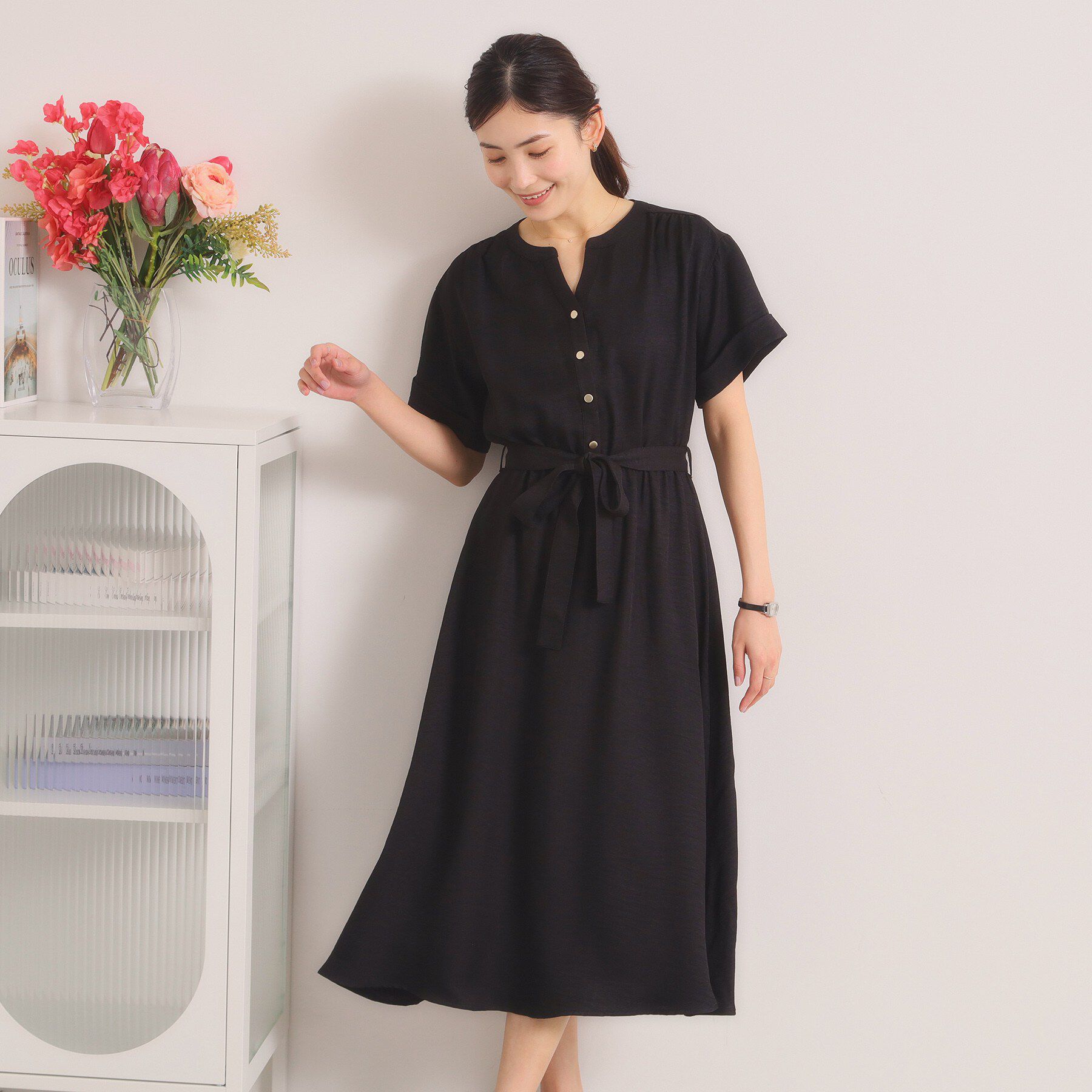 ITS&rsquo;DEMO「【UVケア／イージーケア／洗濯機OK】柔らかリネンライクワンピース」|ワンピース|