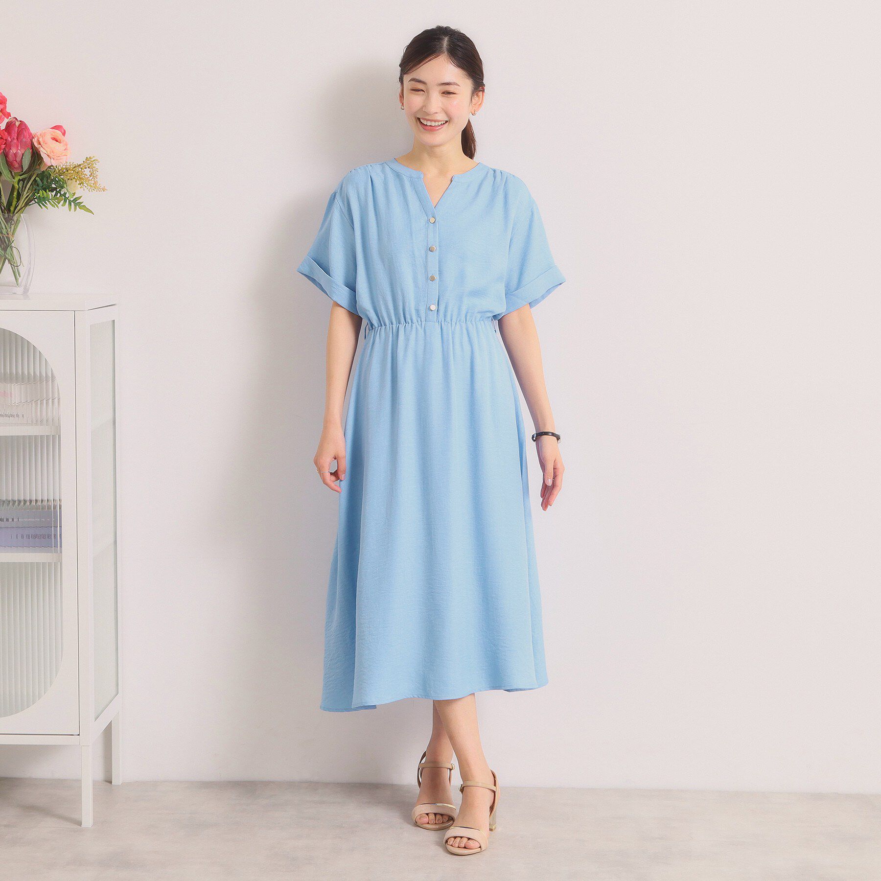 ITS&rsquo;DEMO「【UVケア／イージーケア／洗濯機OK】柔らかリネンライクワンピース」|ワンピース|