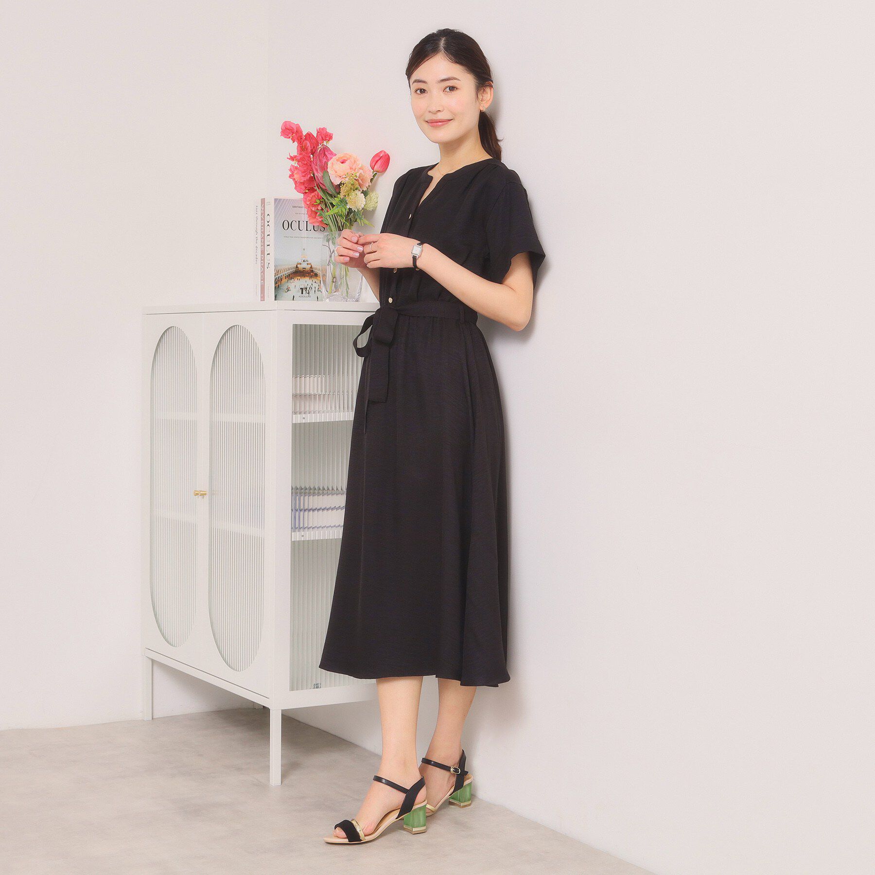 ITS&rsquo;DEMO「【UVケア／イージーケア／洗濯機OK】柔らかリネンライクワンピース」|ワンピース|