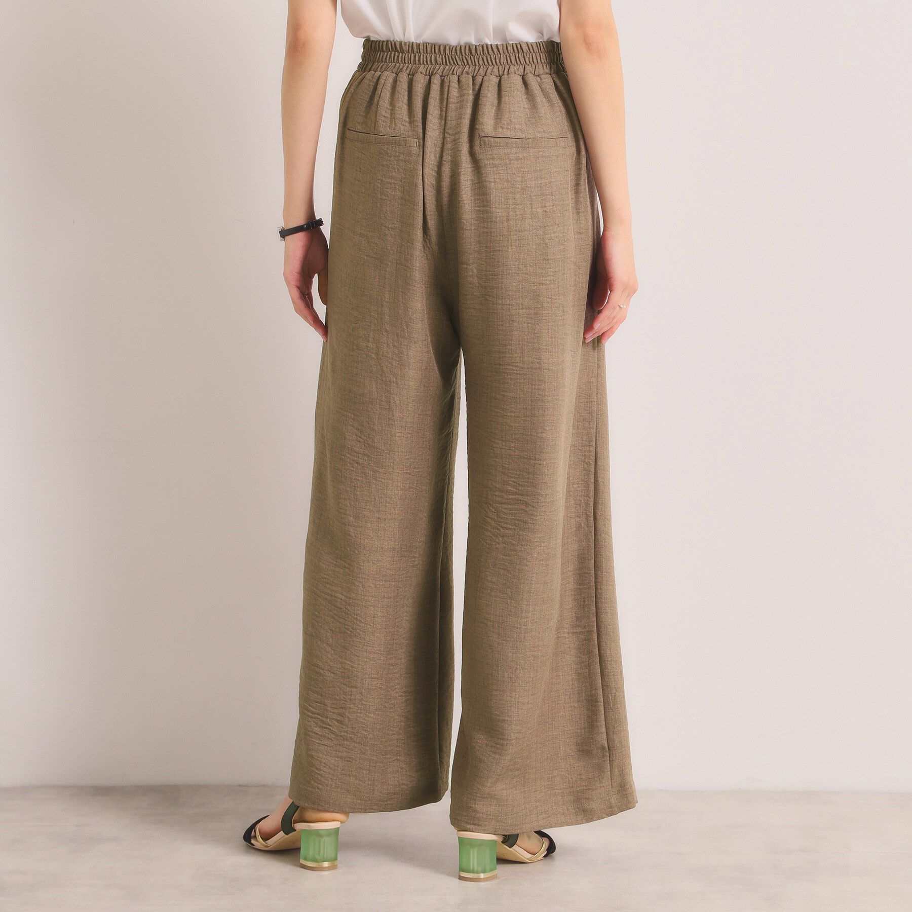 ITS&rsquo;DEMO「【UVケア／洗濯機OK／イージーケア】柔らかリネンライクワイドパンツ」|その他|