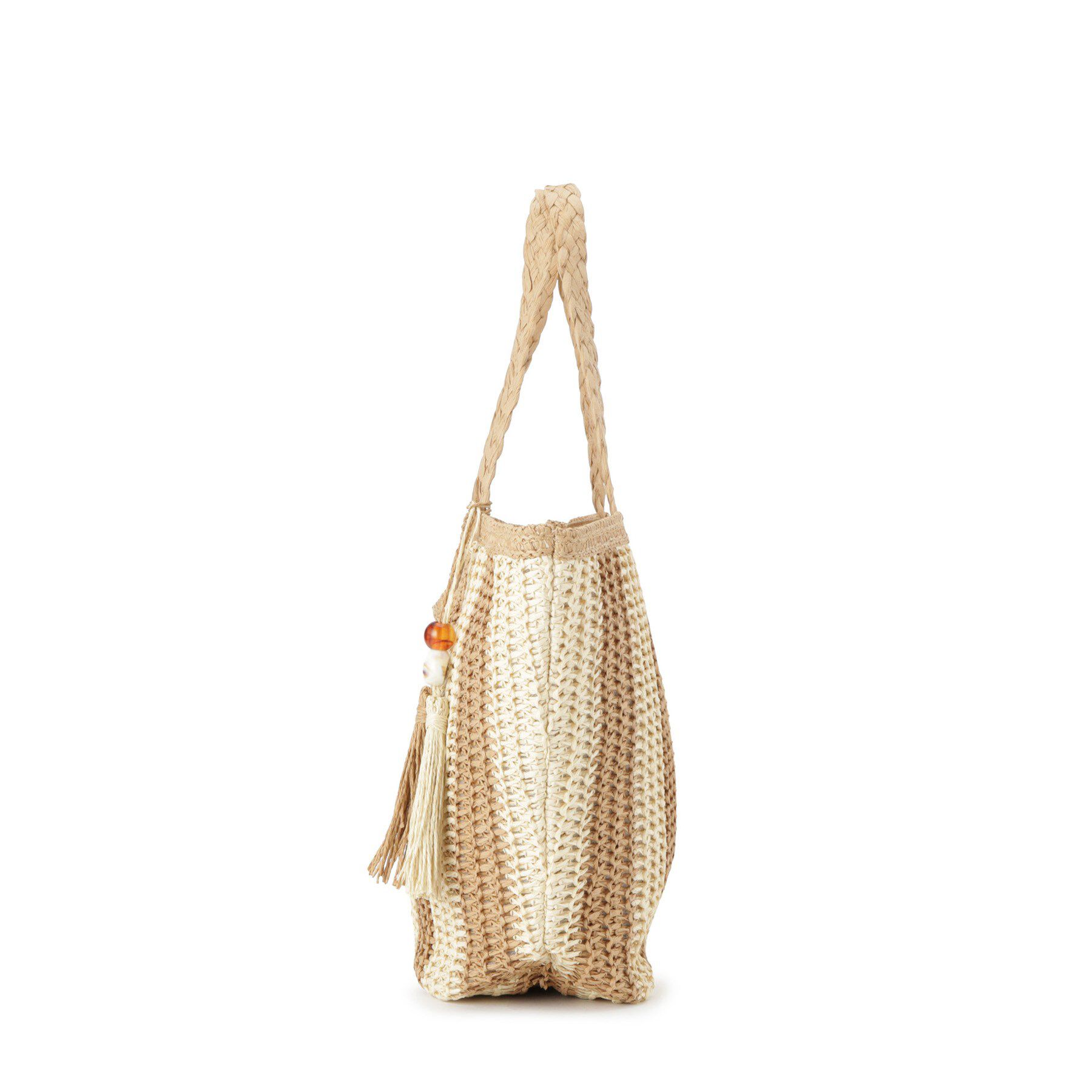 ITS&rsquo;DEMO「雑材ストーンタッセルトート」|トートバッグ|