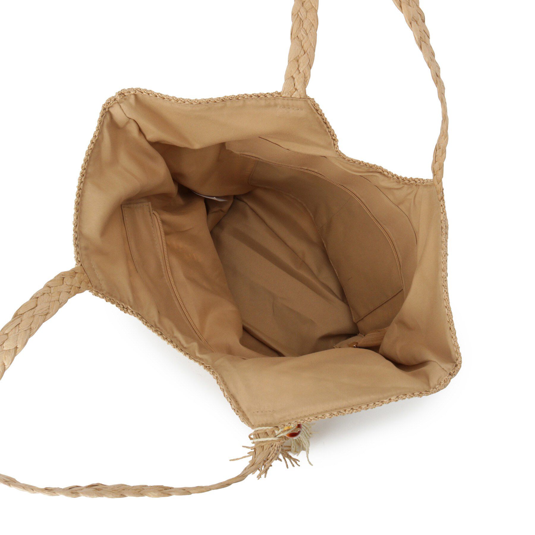 ITS&rsquo;DEMO「雑材ストーンタッセルトート」|トートバッグ|