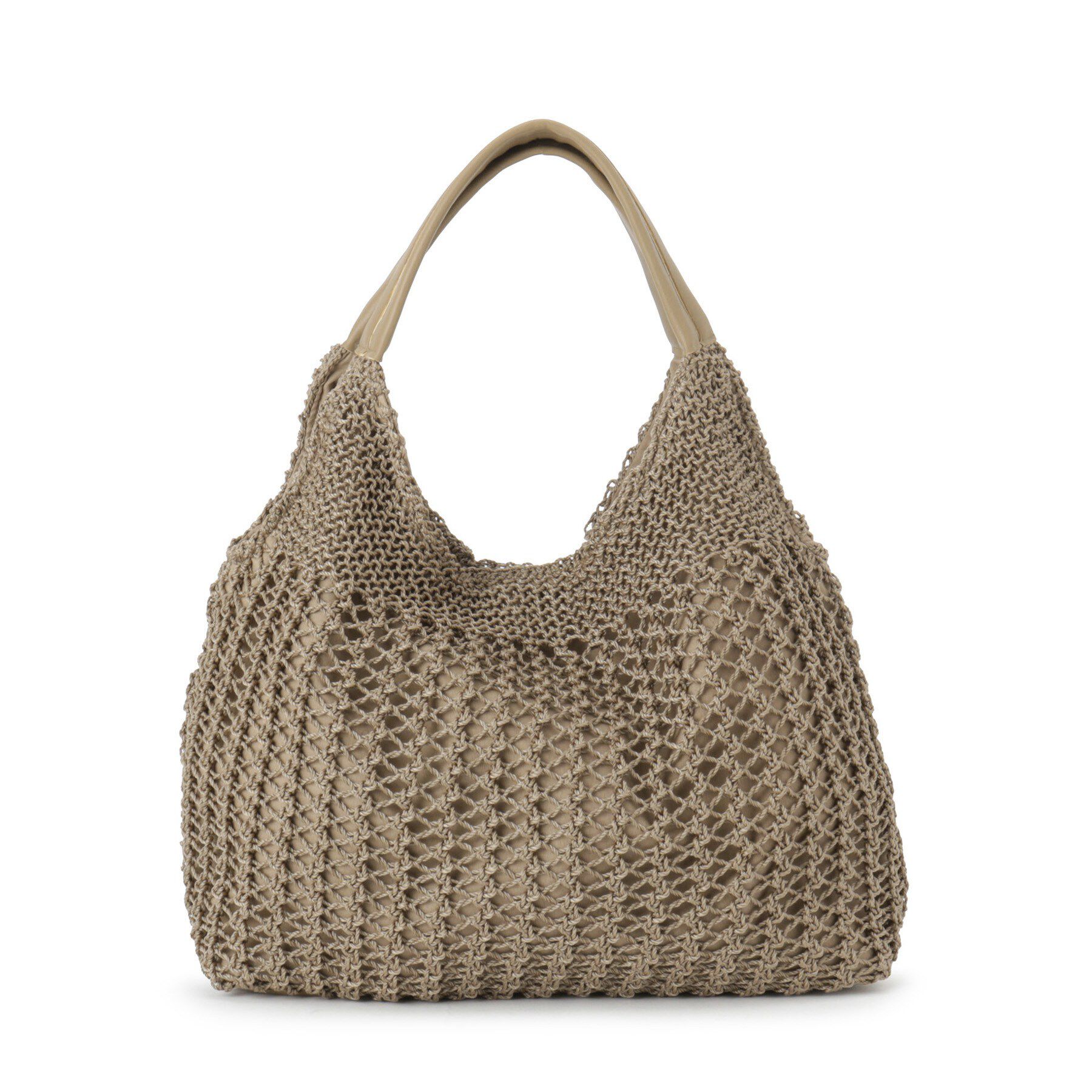 ITS&rsquo;DEMO「雑材コード編みラウンドトート」|トートバッグ|