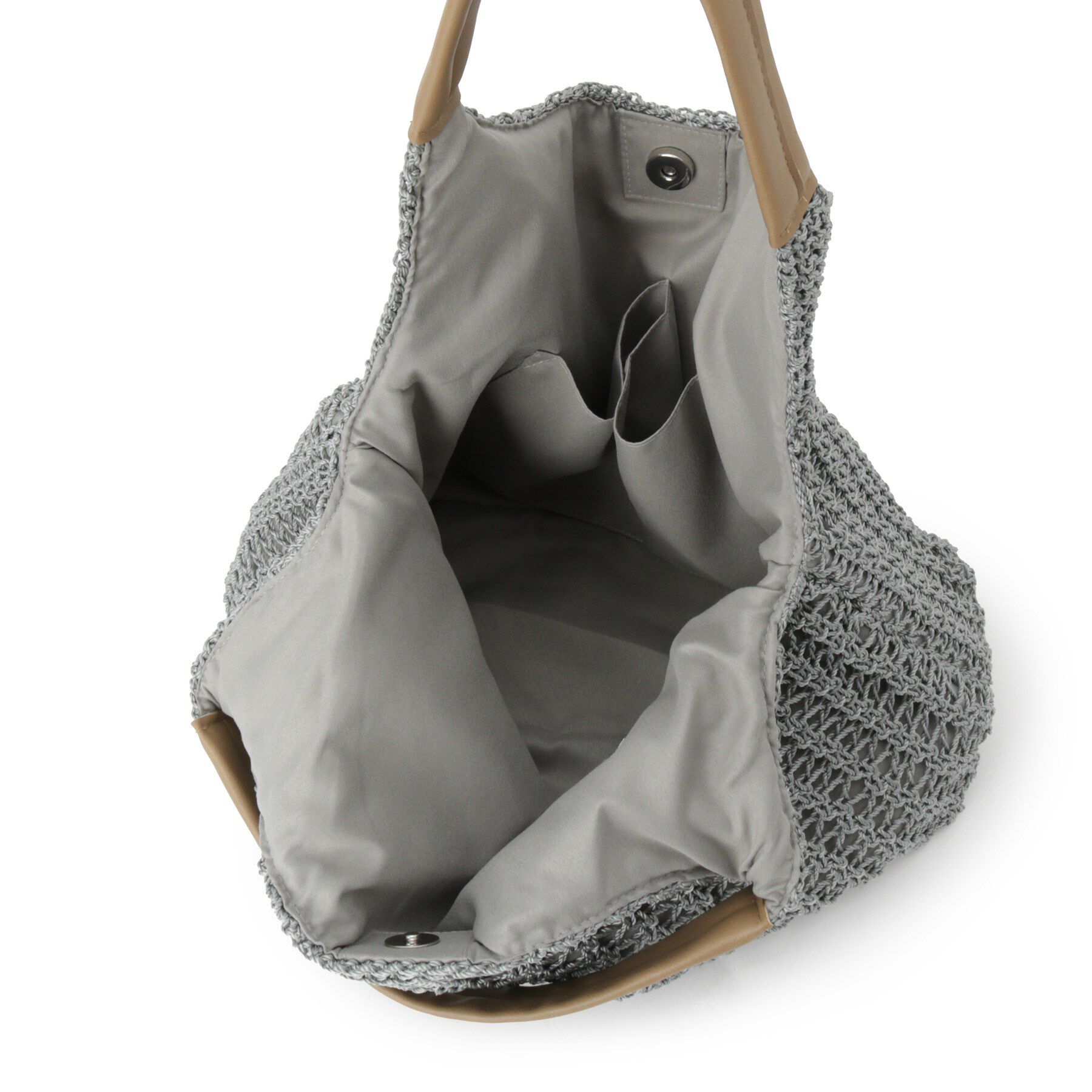 ITS&rsquo;DEMO「雑材コード編みラウンドトート」|トートバッグ|