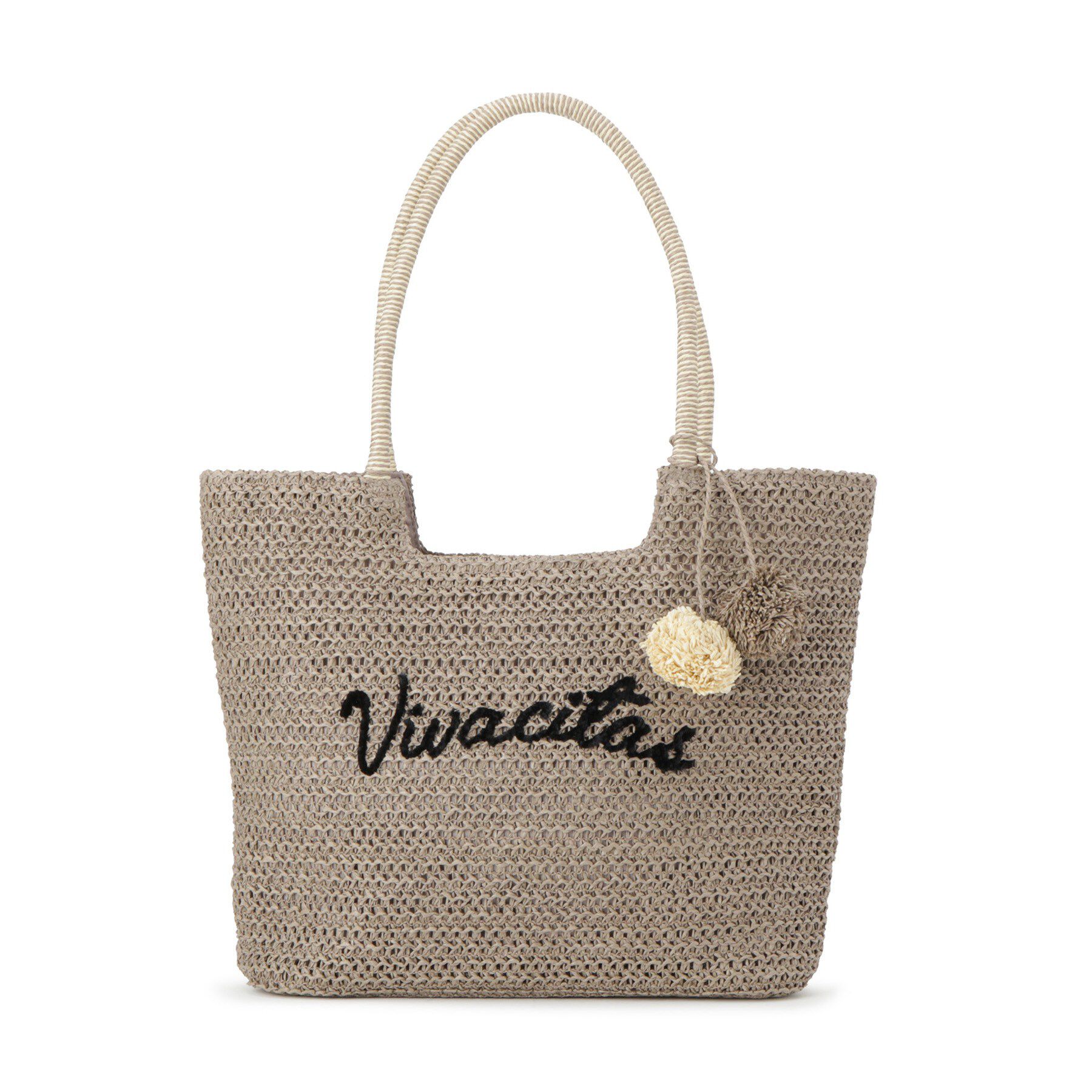 ITS&rsquo;DEMO「雑材ロゴ刺繍チャーム付きトート」|トートバッグ|