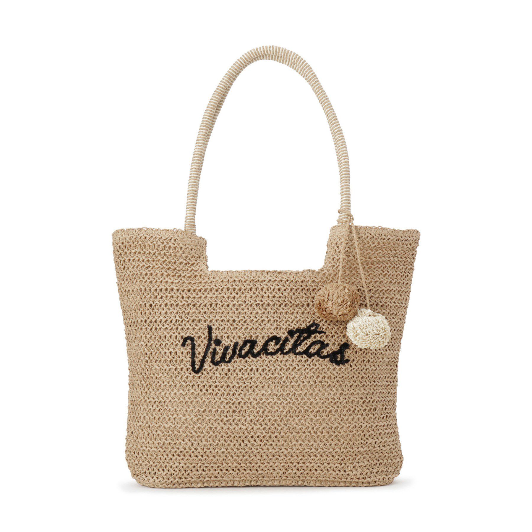 ITS&rsquo;DEMO「雑材ロゴ刺繍チャーム付きトート」|トートバッグ|