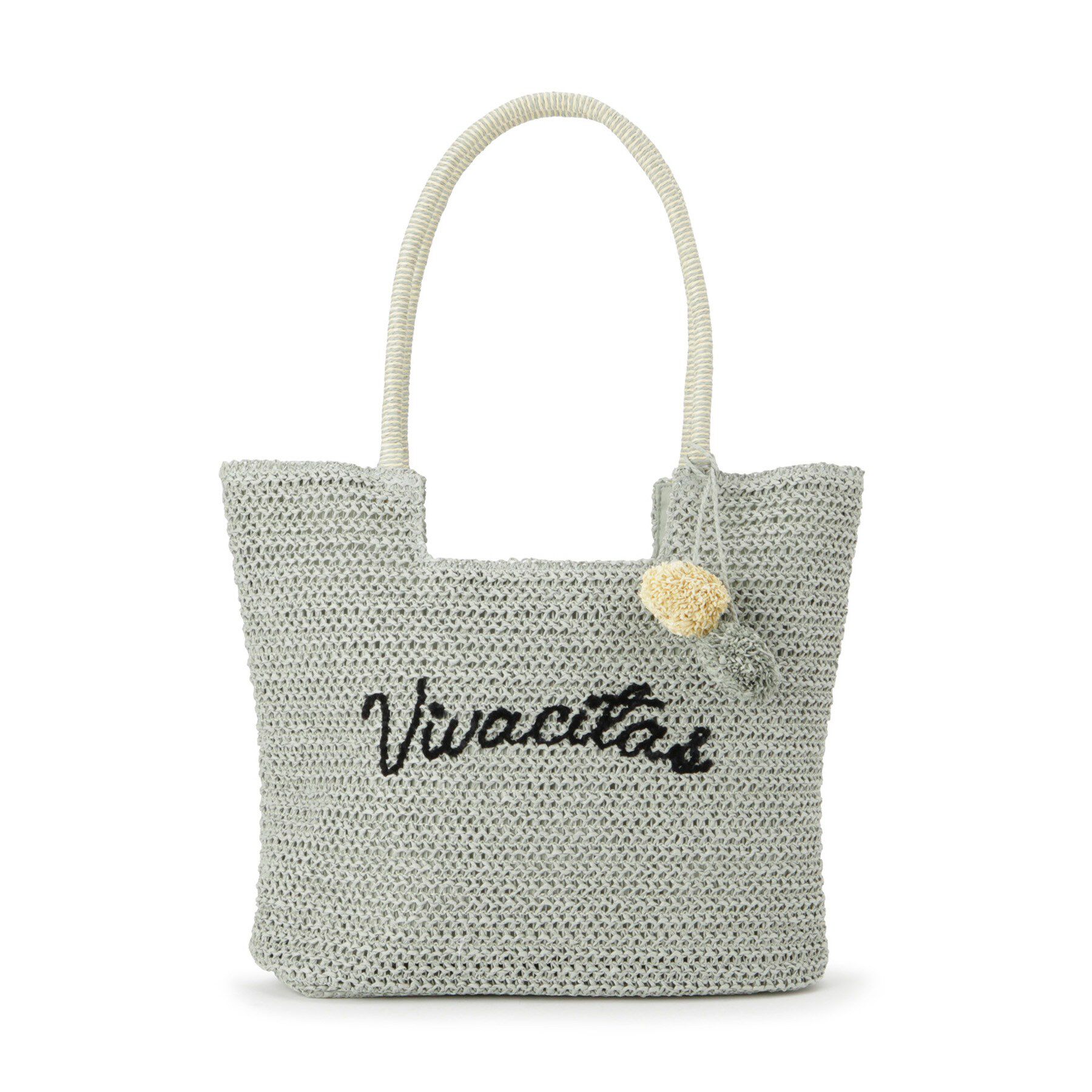 ITS&rsquo;DEMO「雑材ロゴ刺繍チャーム付きトート」|トートバッグ|