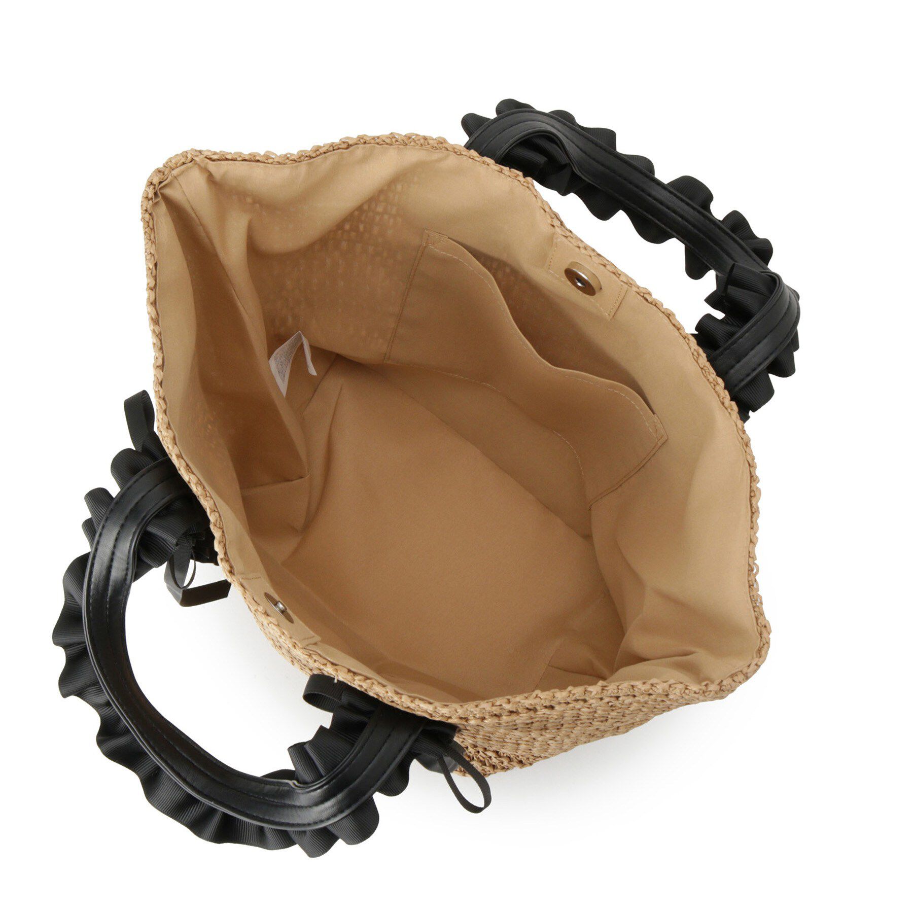 ITS&rsquo;DEMO「雑材フリルハンドルトート」|トートバッグ|