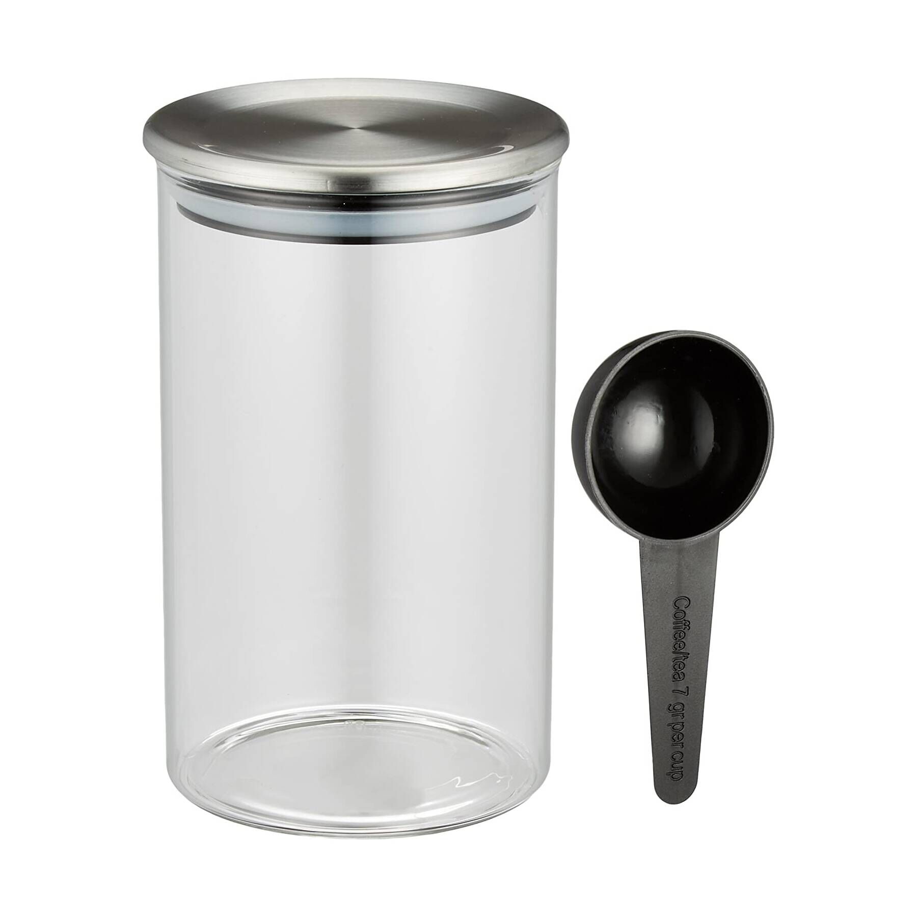 212 KITCHEN STORE「スタンダード ガラスキャニスター ステンレスリッド 600ml」|食器・キッチングッズ|シルバー(879)