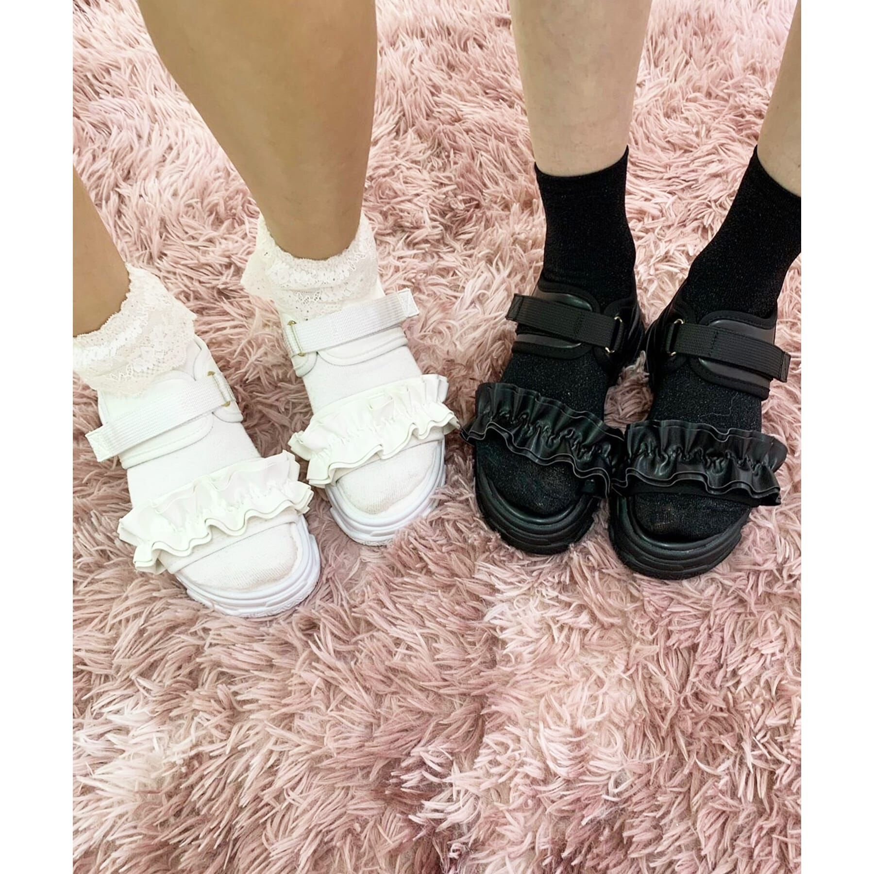 csT&P「厚底フリルスポサン」|サンダル|