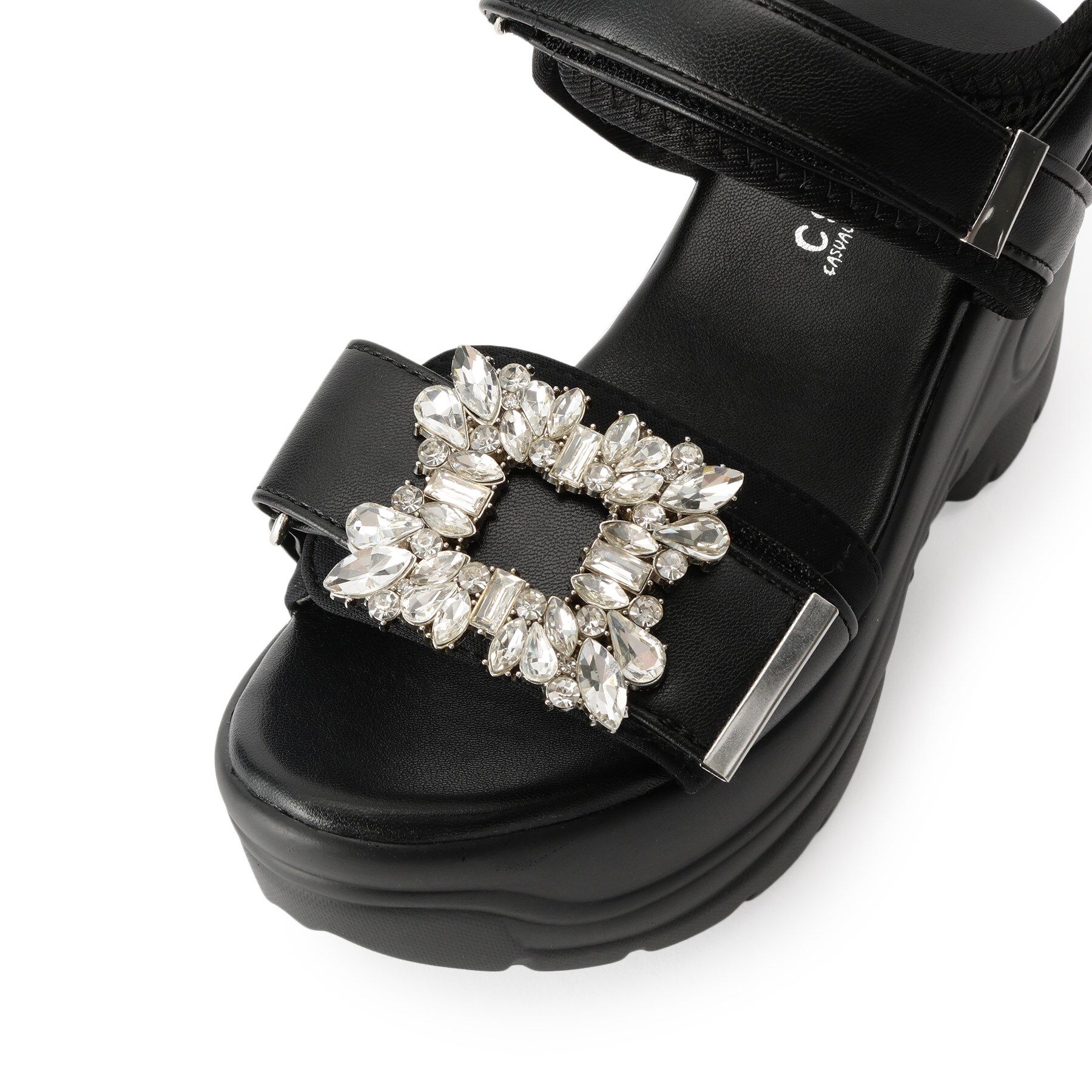 csT&P「厚底ビジューバックルサンダル」|サンダル|