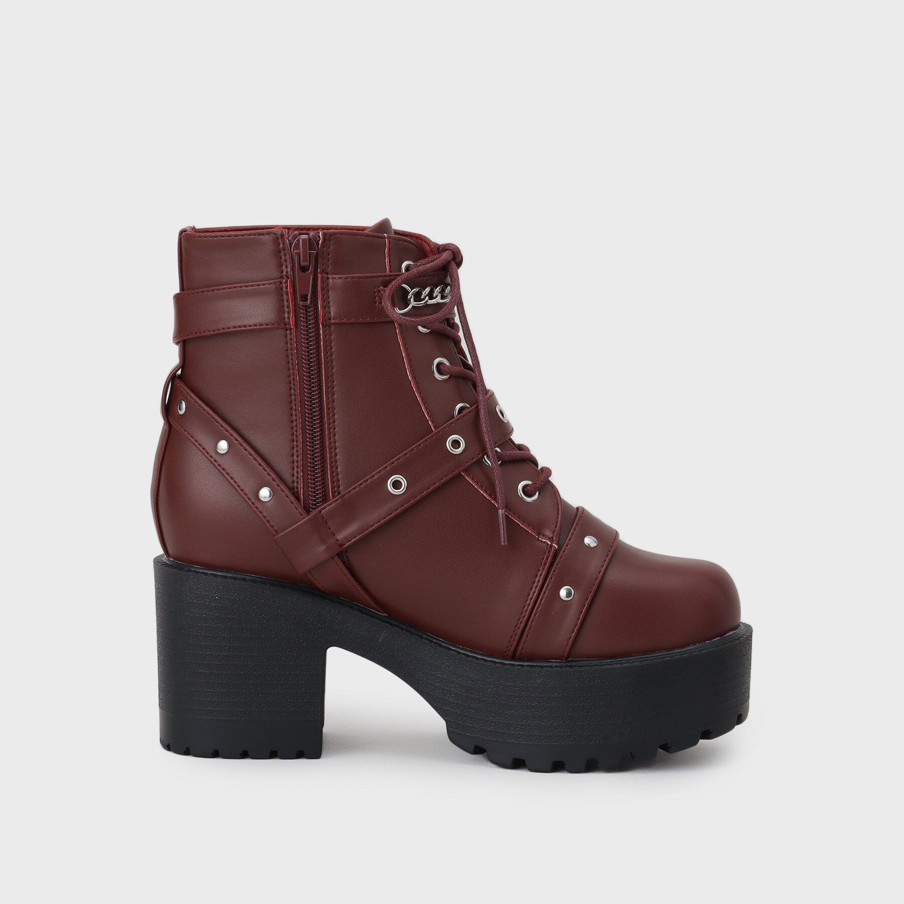 csT&P「厚底ベルト付きブーツ」|ショートブーツ|