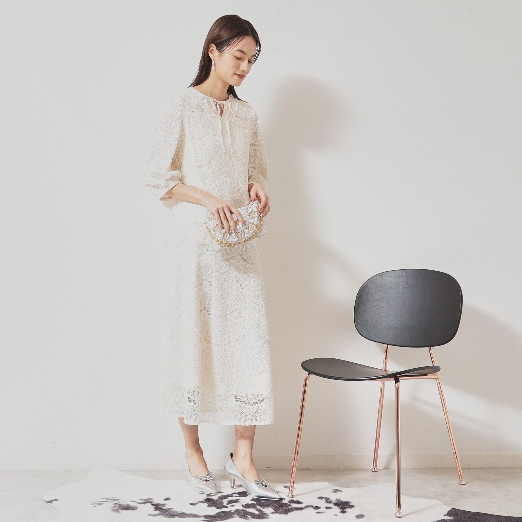 SunaUna「【フェミニン】レースフレアスカート」|スカート|