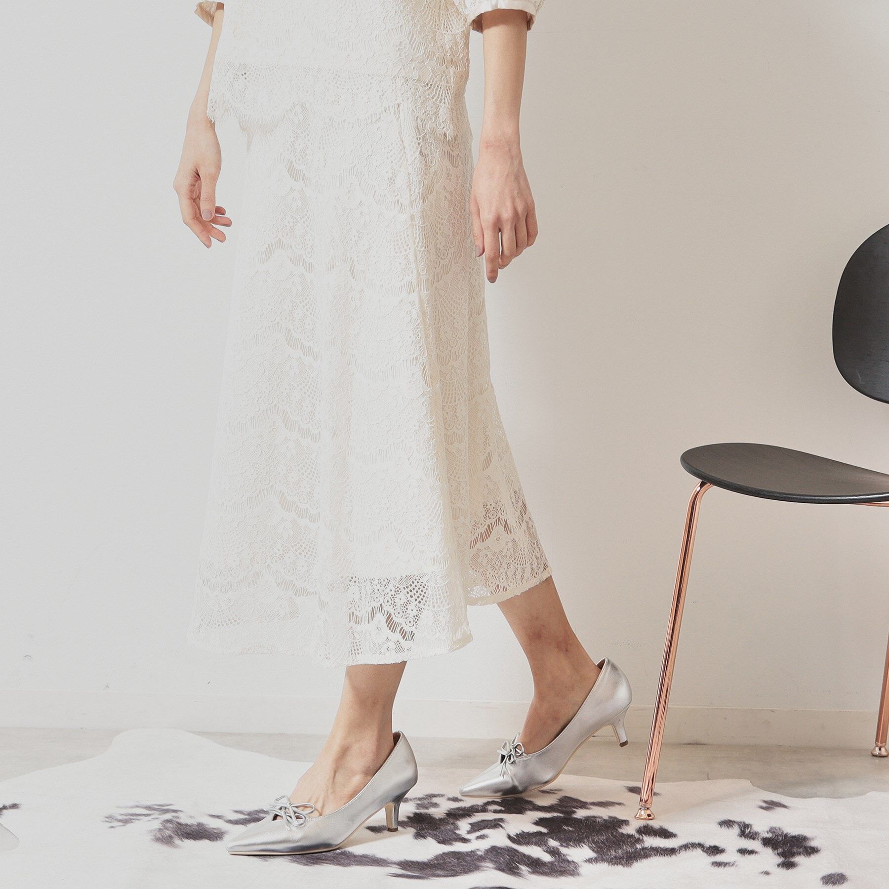 SunaUna「【フェミニン】レースフレアスカート」|スカート|