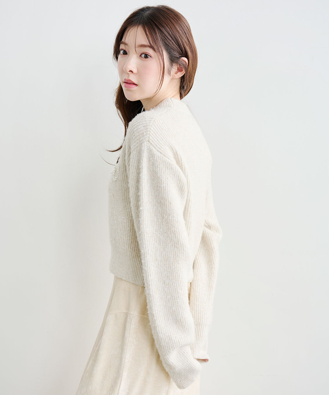 COCO DEAL「パールロゴラメニット」|ニット・セーター|