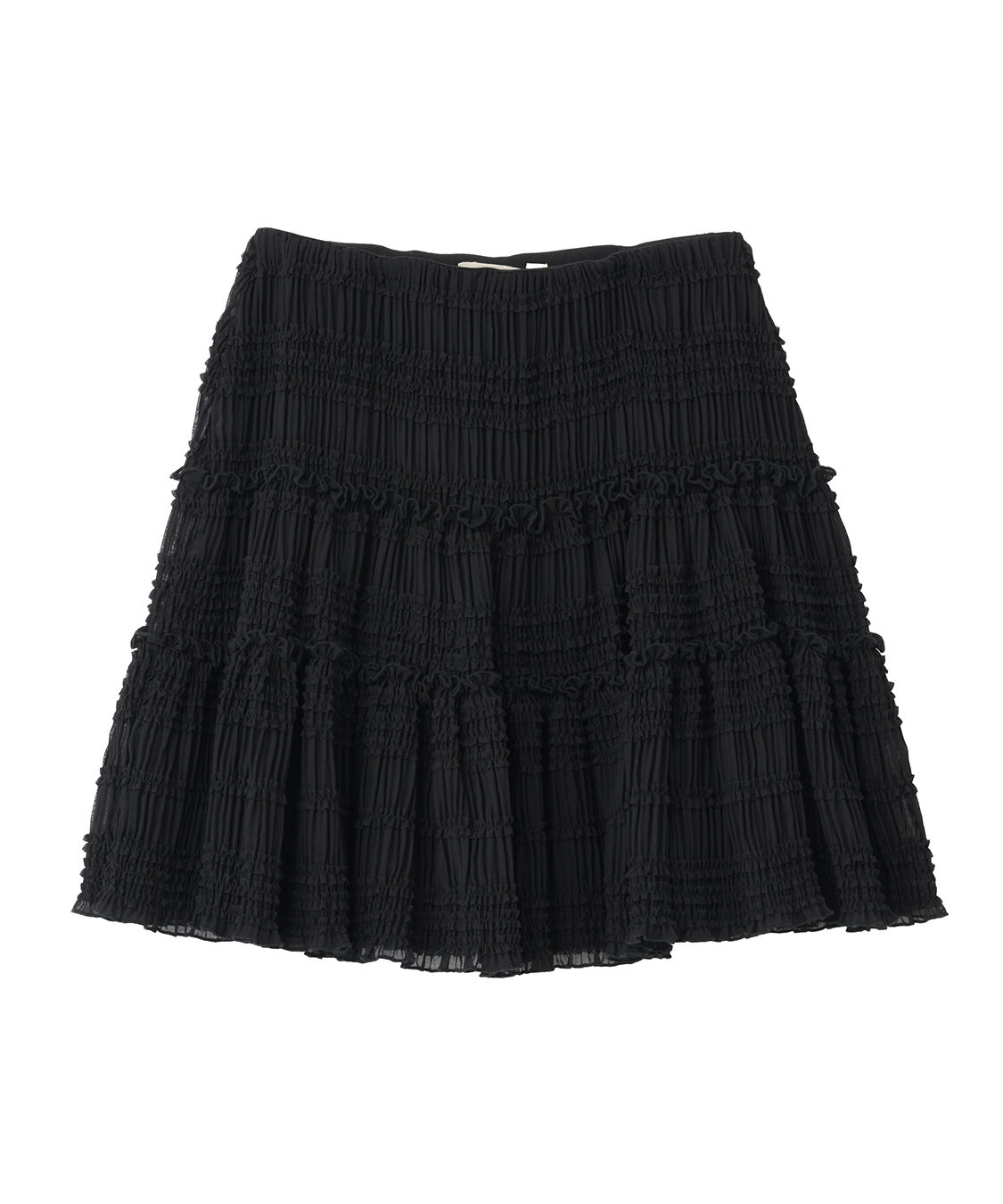 COCO DEAL「フリルティアードミニスカート」|スカート|ブラック