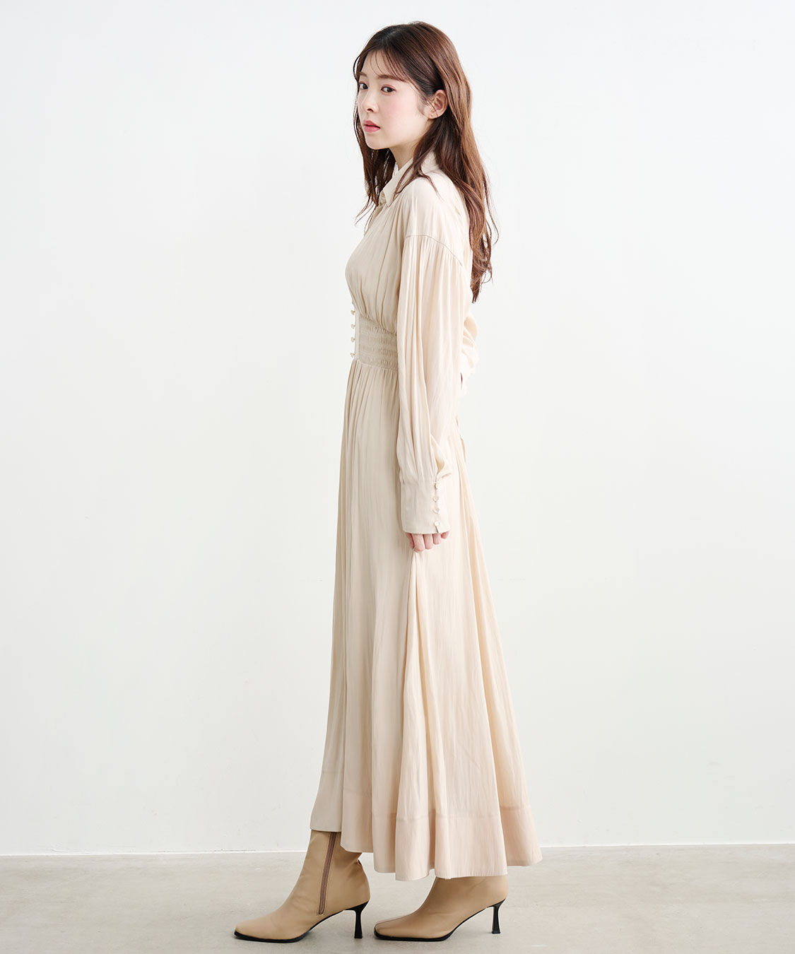 COCO DEAL「ウエストシャーリングシャツワンピース」|ワンピース|