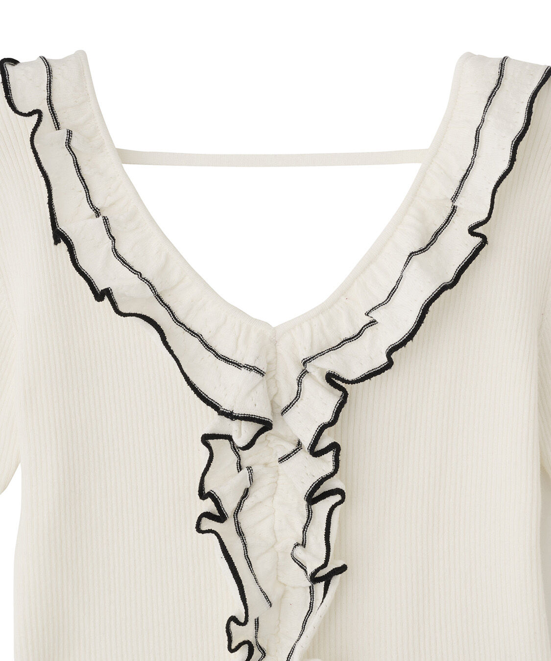 COCO DEAL「Vネックフリルニット」|ニット・セーター|