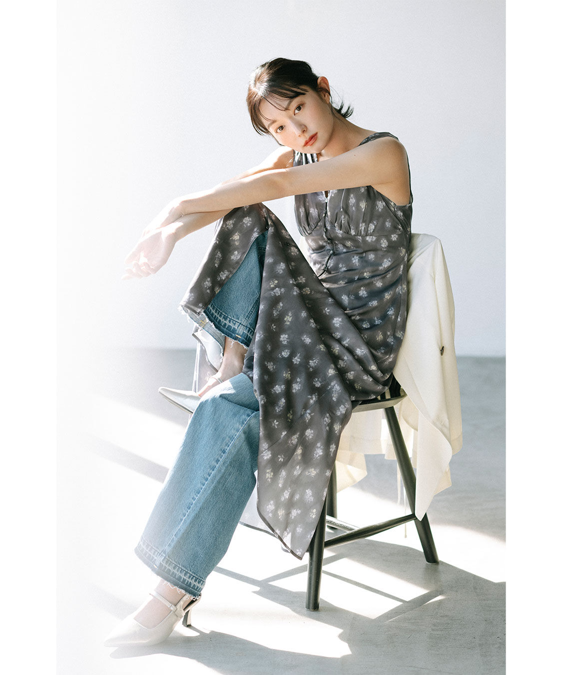 COCO DEAL「小花サテンノースリーブワンピース」|ワンピース|