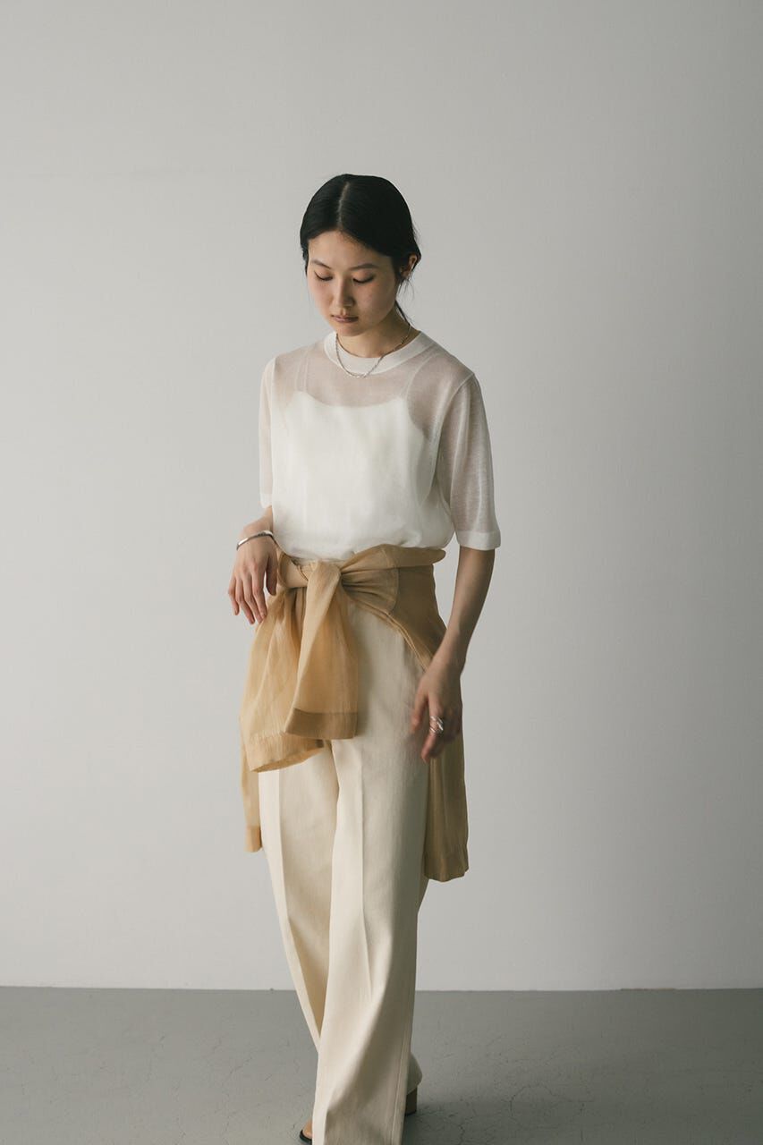 STYLEMIXER「ウォッシャブルリネンニットT」|ニット・セーター|