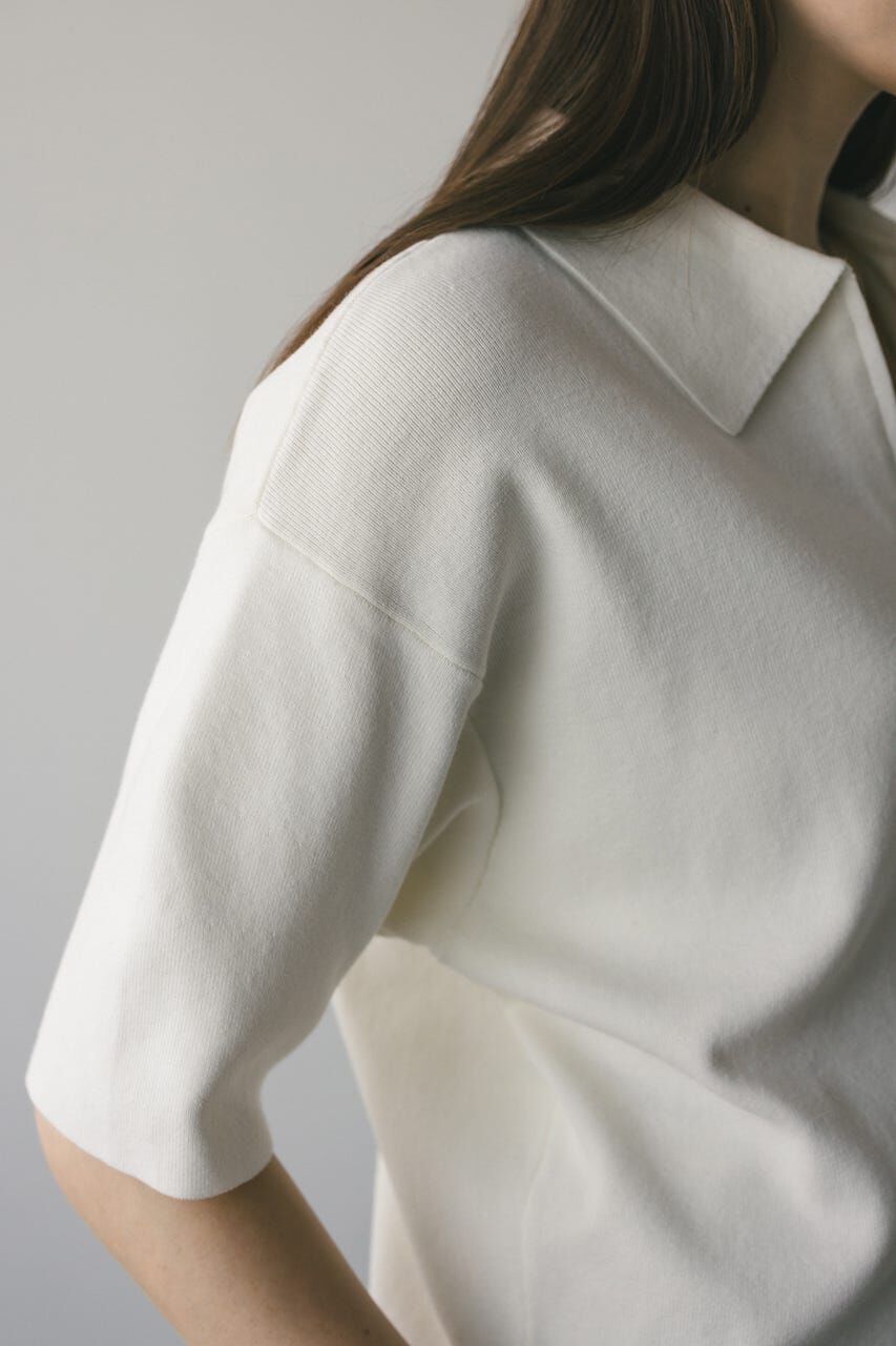 STYLEMIXER「ハーフリーブドライニットポロ」|ニット・セーター|