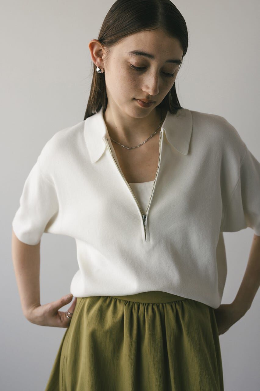 STYLEMIXER「ハーフリーブドライニットポロ」|ニット・セーター|