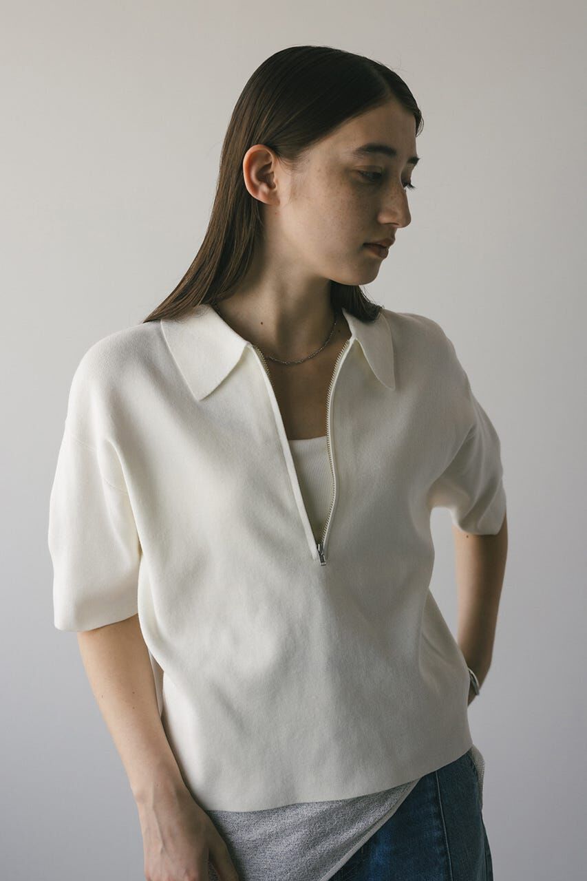 STYLEMIXER「ハーフリーブドライニットポロ」|ニット・セーター|