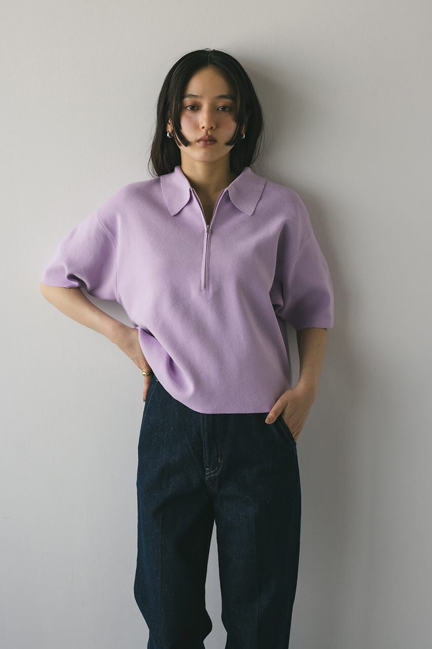 STYLEMIXER「ハーフリーブドライニットポロ」|ニット・セーター|