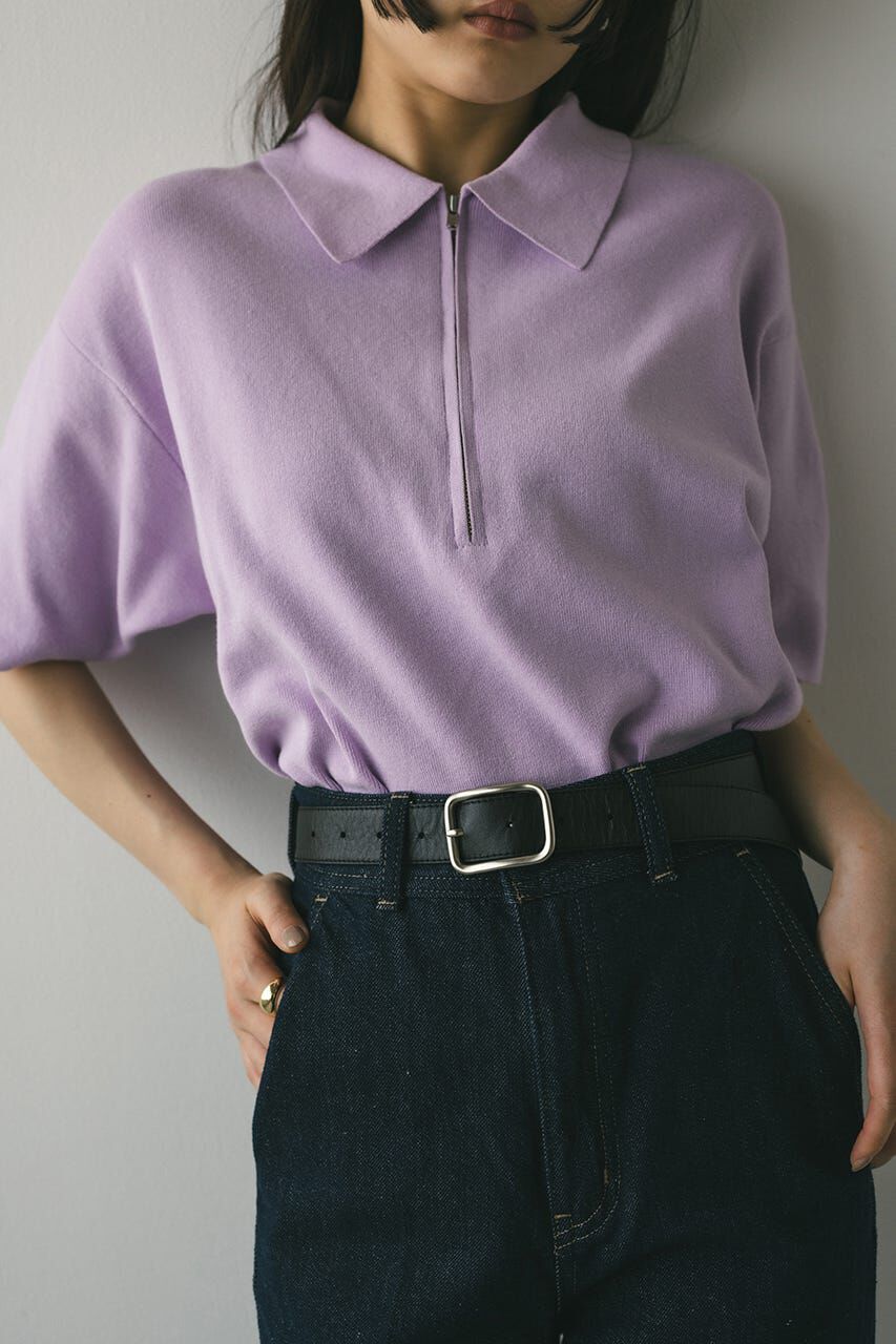 STYLEMIXER「ハーフリーブドライニットポロ」|ニット・セーター|