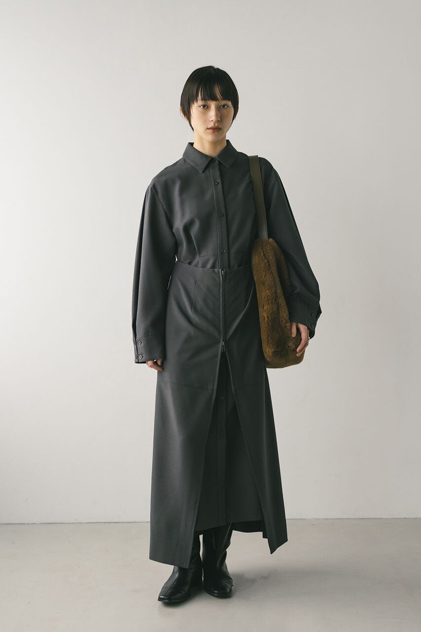 STYLEMIXER「レイヤードシャツワンピース」|ワンピース|GRY