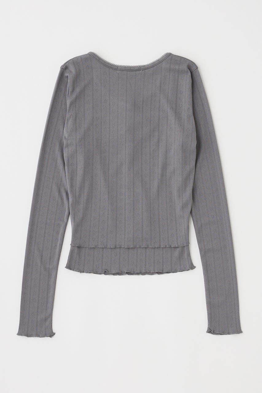 MOUSSY「EYELET U-NECK カーデ & キャミ」|Tシャツ・カットソー|