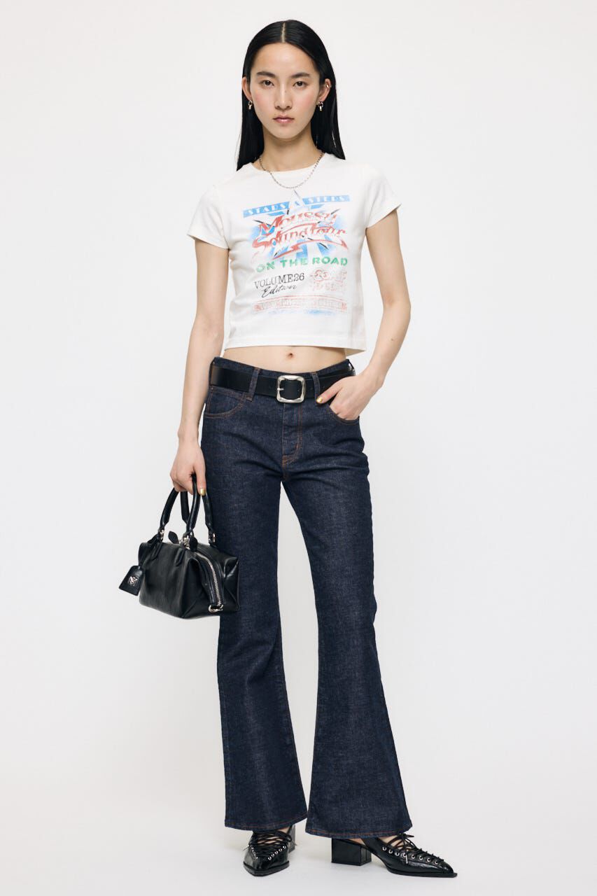 MOUSSY「MVS MIDRISE FLARE」|デニム|One Wash1