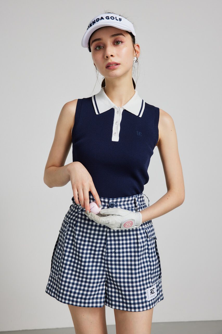 rienda「ノースリコンパクトニットTOP」|ニット・セーター|