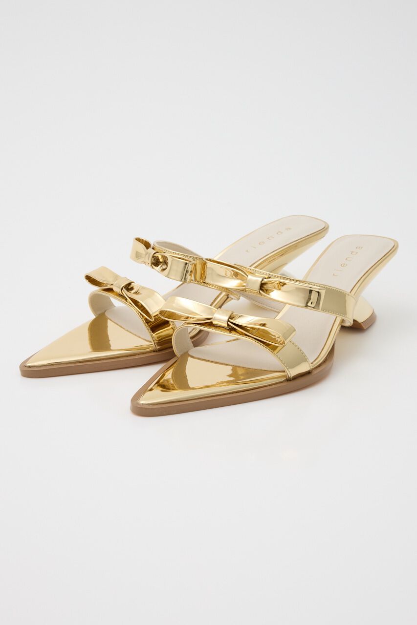 rienda「リボンフラットミュール」|サンダル|