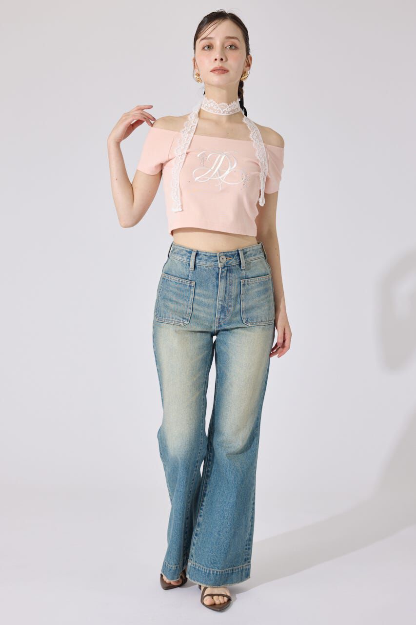 rienda「2WAYオフショルTシャツ」|Tシャツ・カットソー|